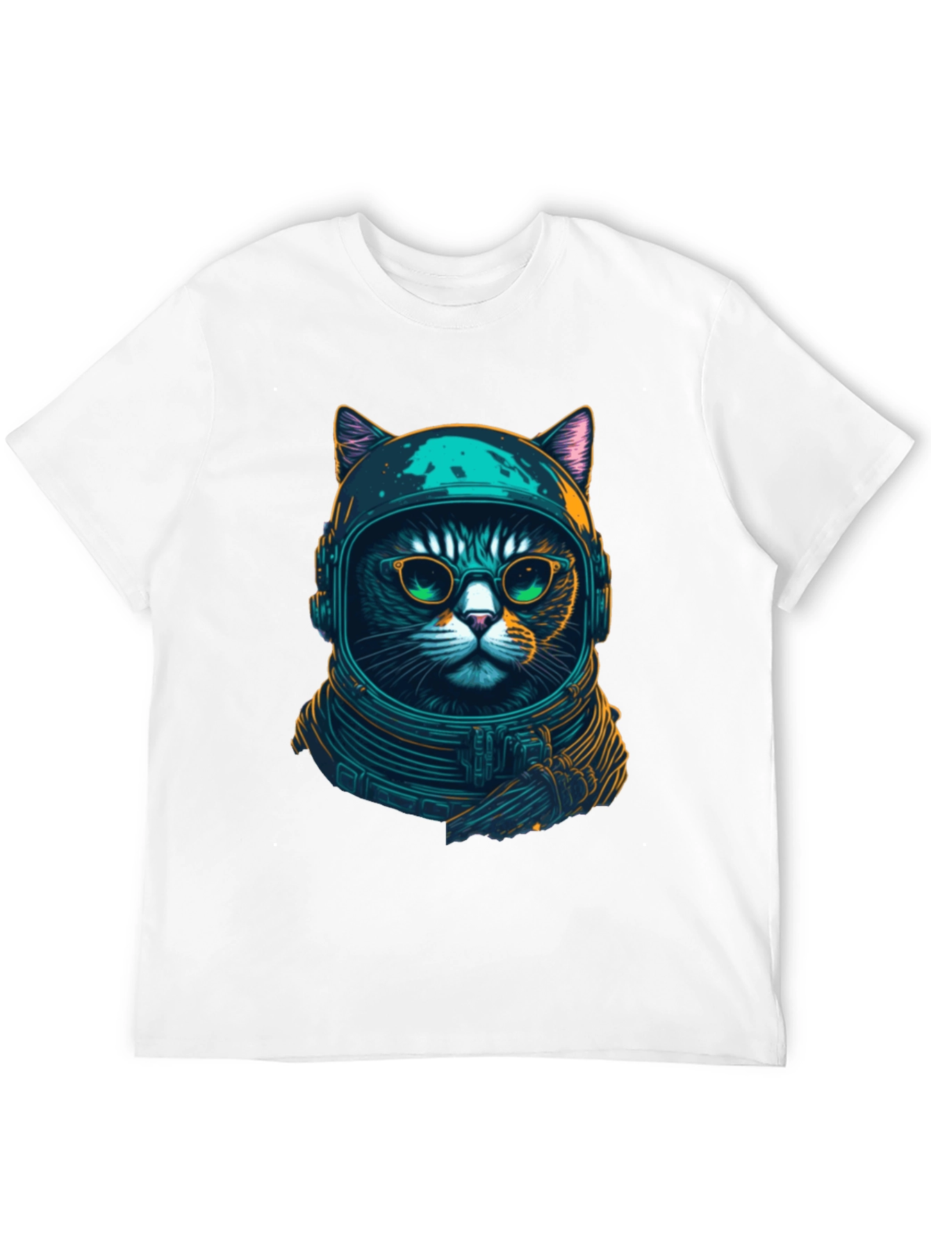 Black Cosmic Cat T-Shirt - Astronaut Kitty Design view 12
