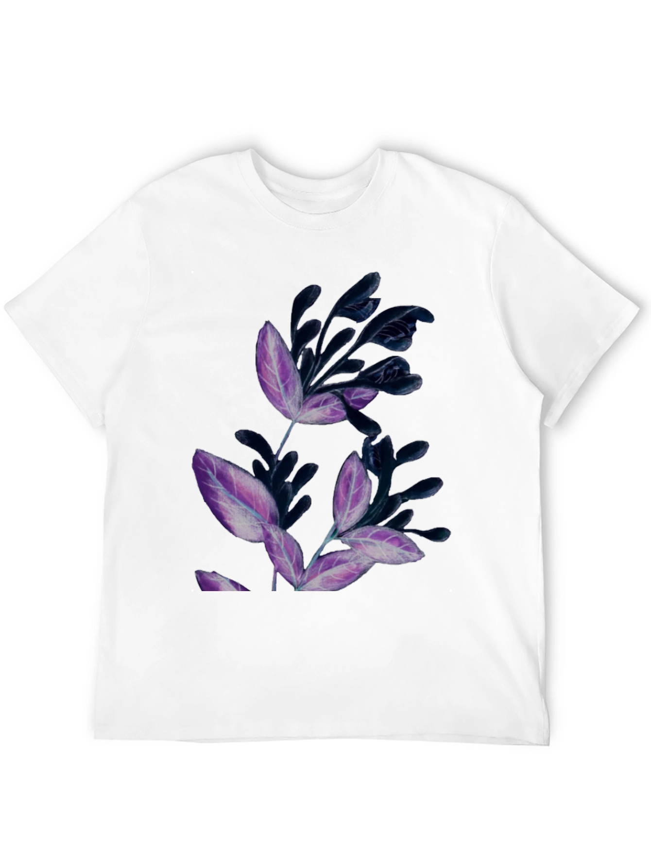 Black Floral Print Black T-Shirt view 12