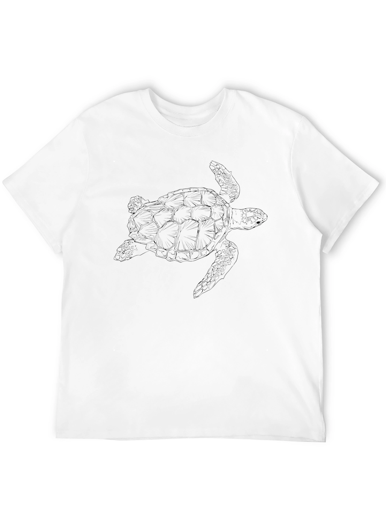 Black Men's Black Turtle Graphic Tee - Casual Short Sleeve Shirt view 12