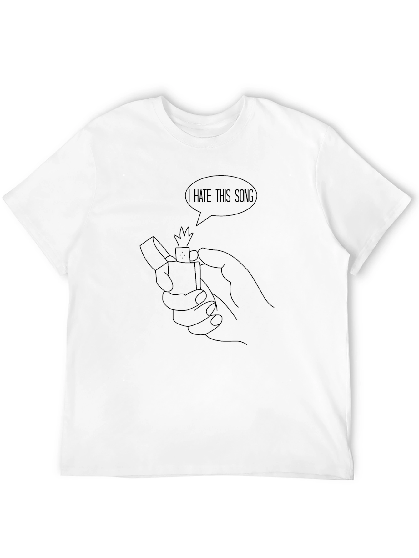 Black I Hate This Song Graphic Tee - Black Cotton Comfort view 12