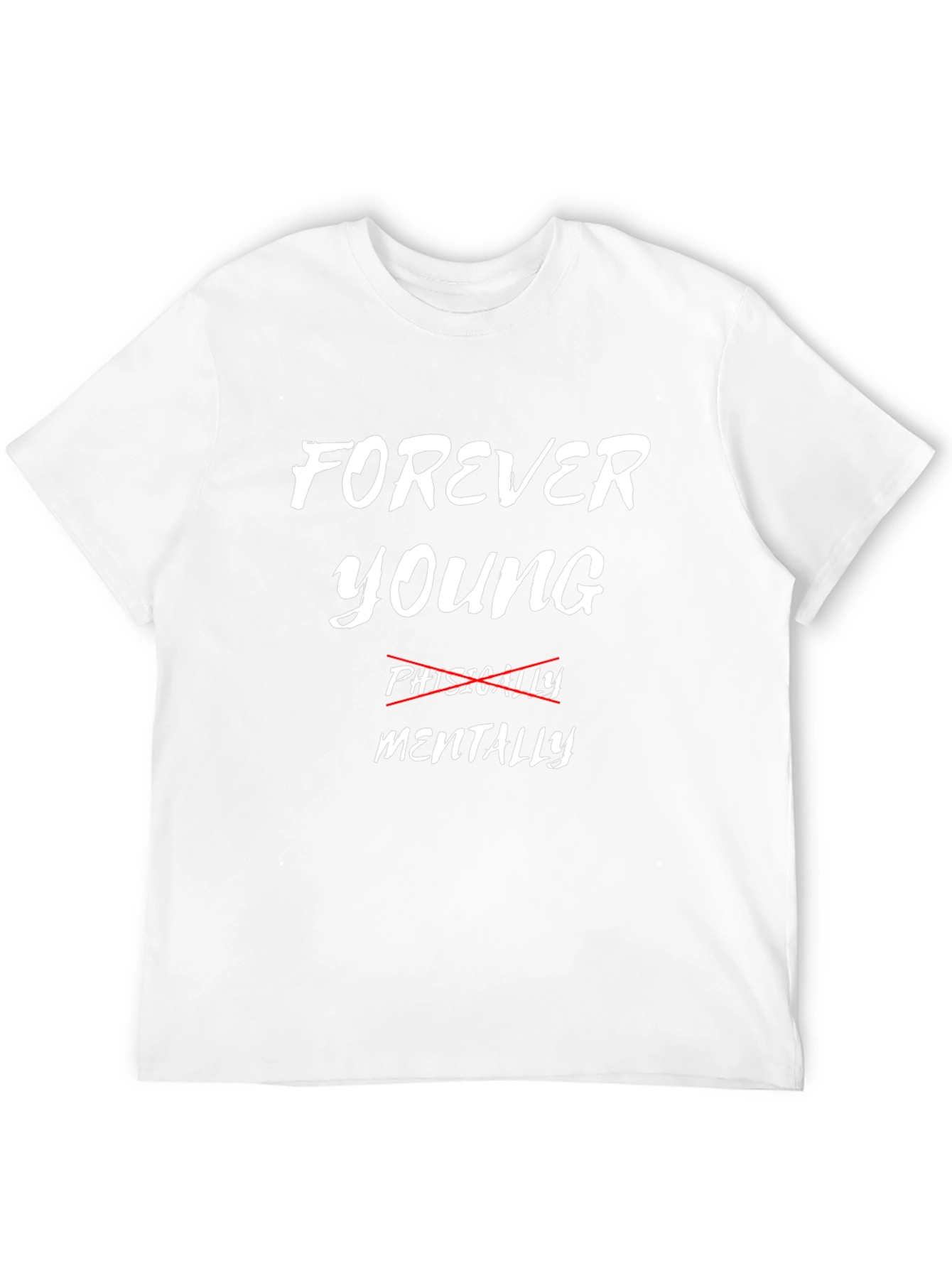 Black Forever Young Mentally Black Graphic Tee view 12