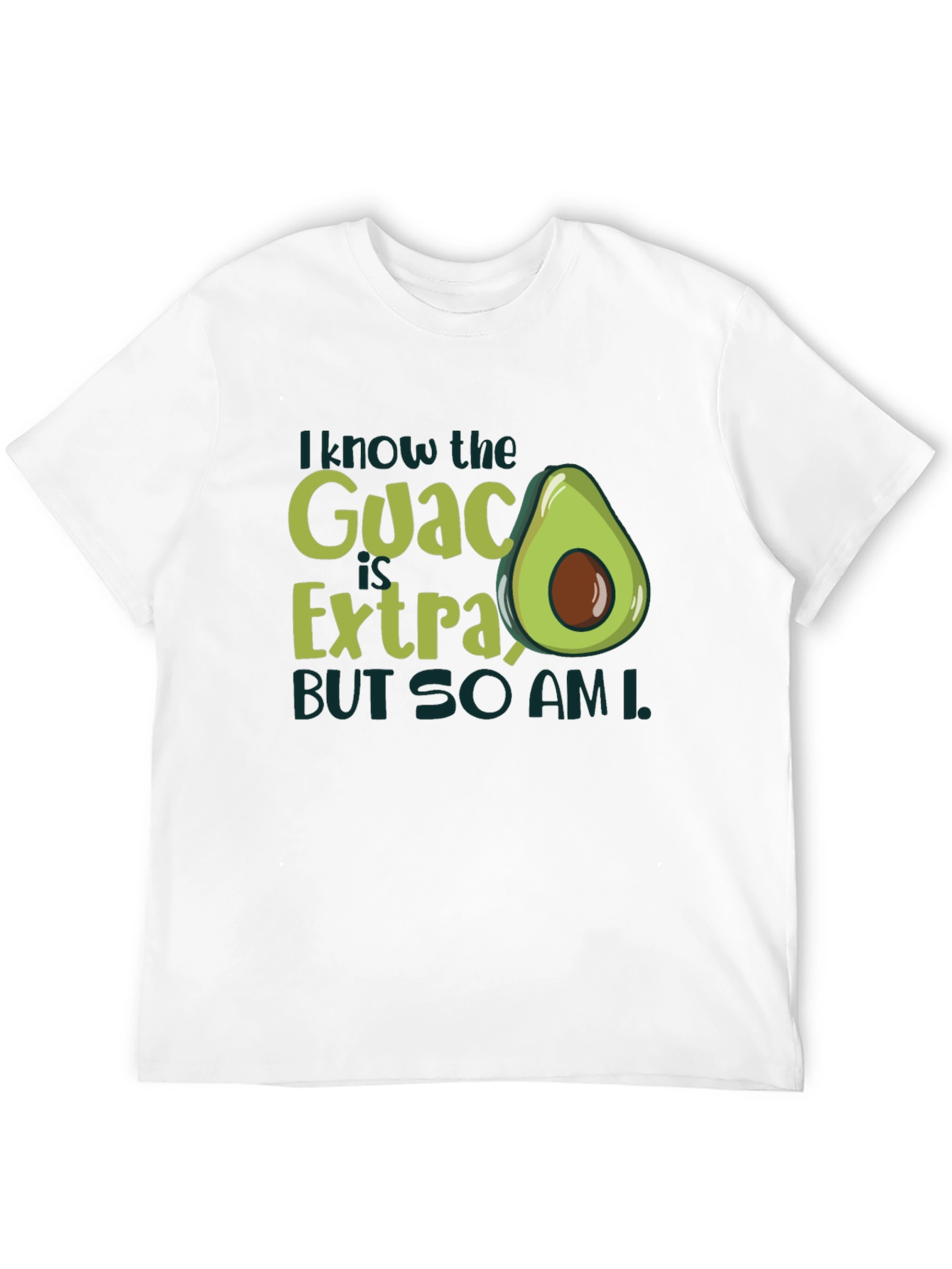 Black I Know The Guac Is Extra Avocado T-Shirt view 12
