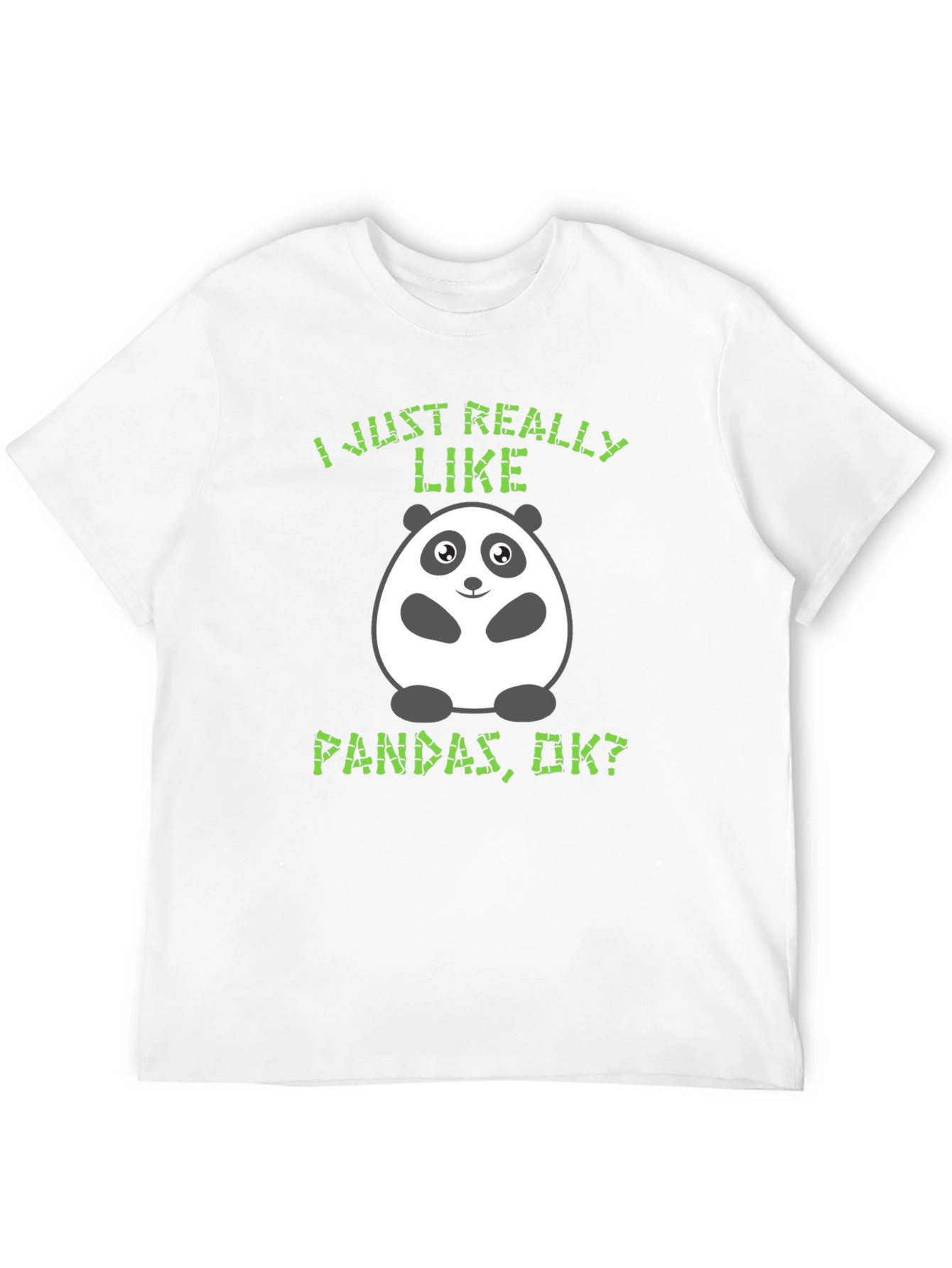 Black Funny Panda T-Shirt - I Just Really Like Pandas view 12