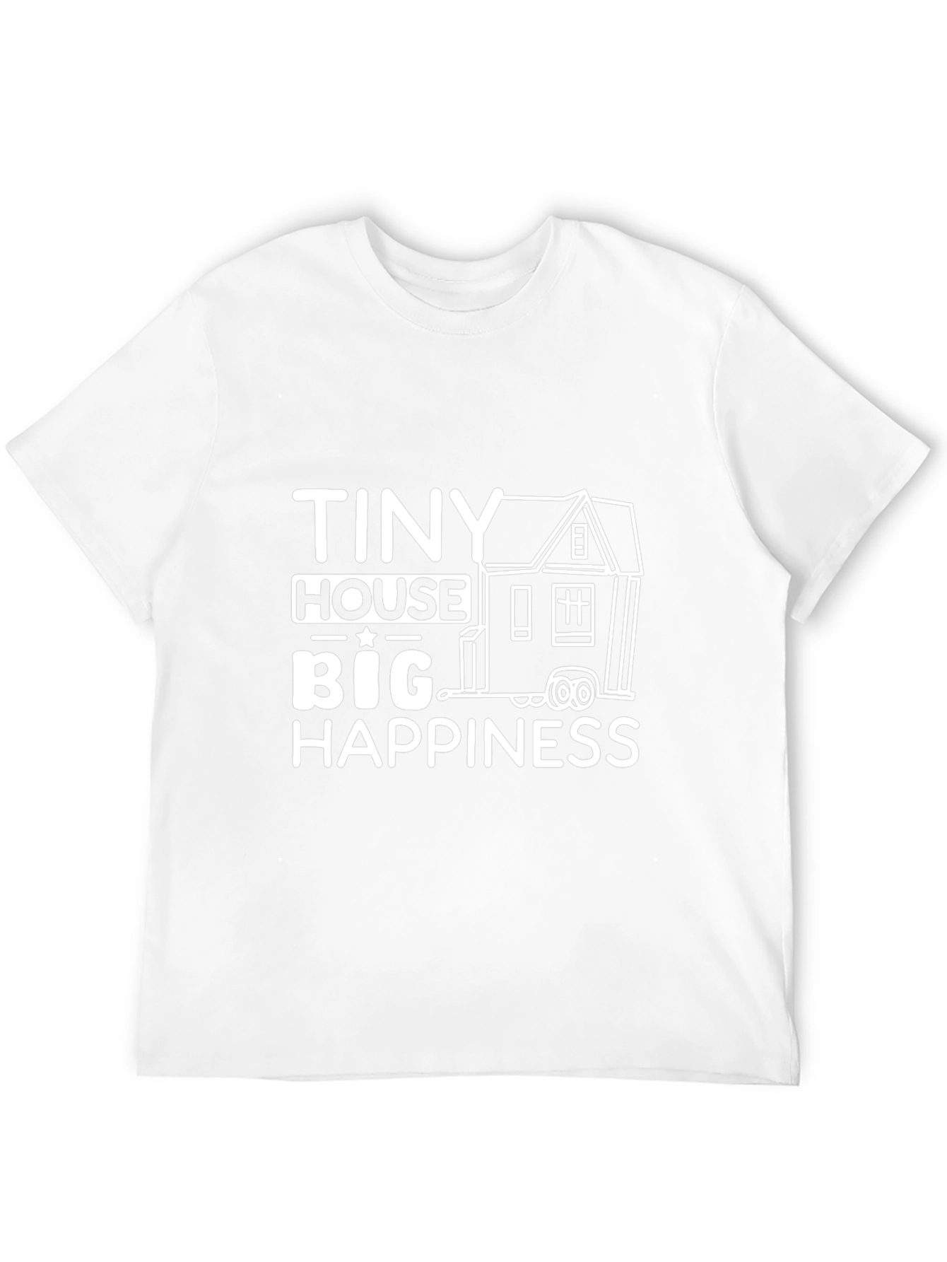 Black Tiny House Big Happiness Graphic Tee view 12