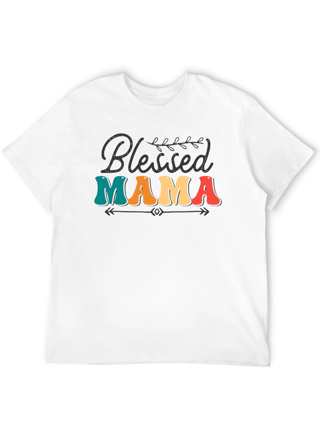 Black Blessed Mama Retro Graphic Tee view 12