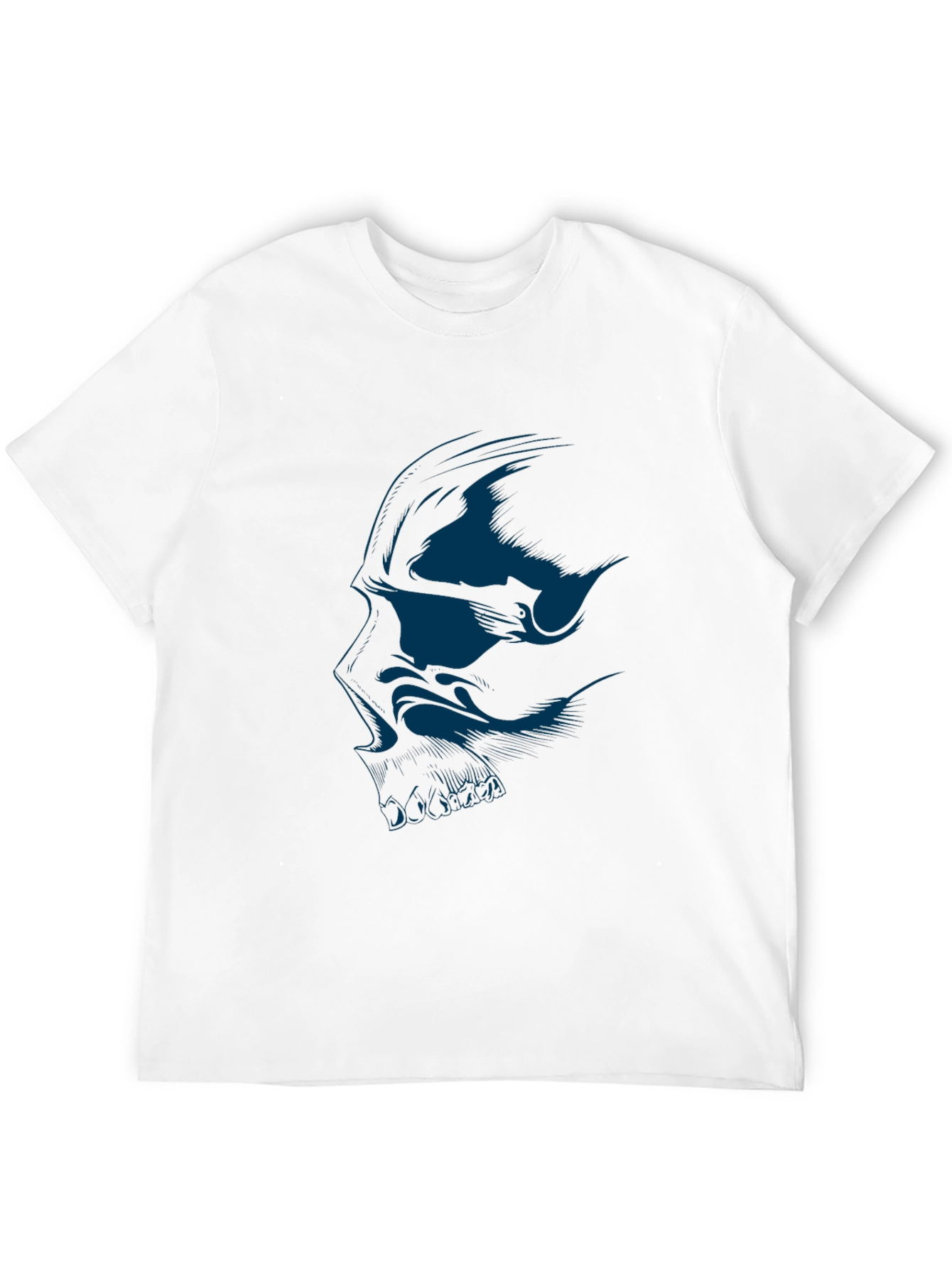 Black Dark Skull Graphic Tee - Men's Black T-Shirt view 12