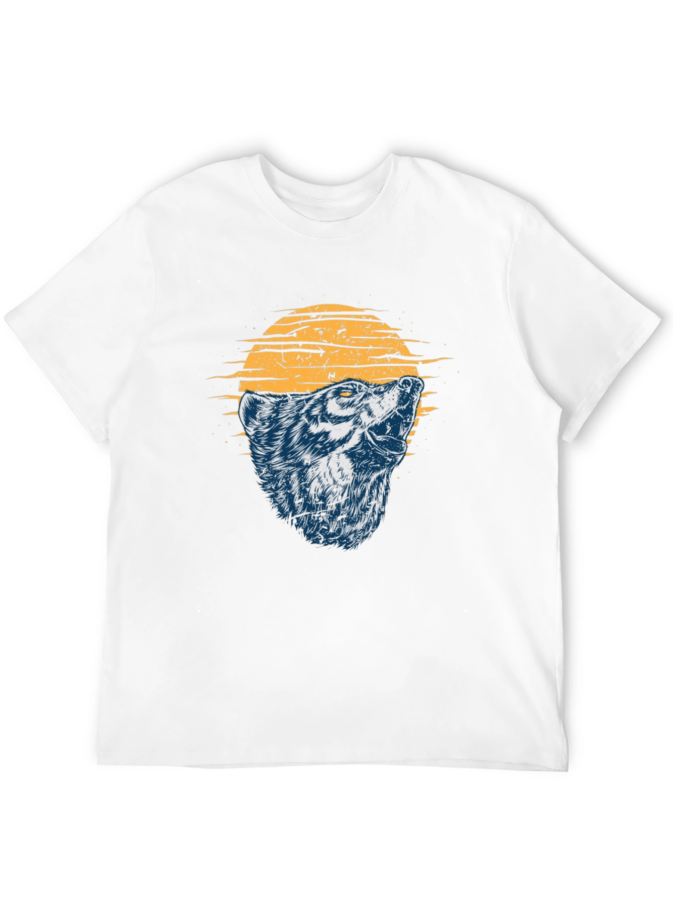 Black Wolf Graphic Print T-Shirt - Black view 12