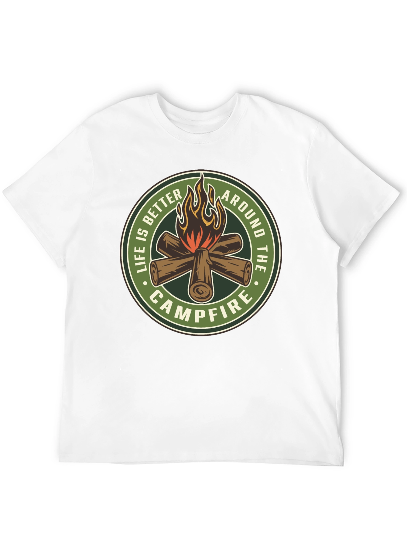 Black Campfire Graphic T-Shirt - Life Is Better Around The Campfire view 12