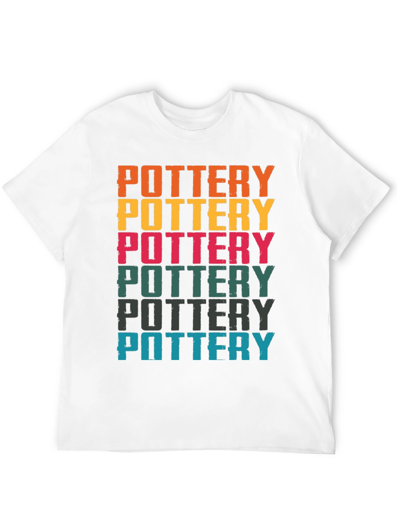 Black Retro Pottery T-Shirt | Colorful Potter Tee view 12