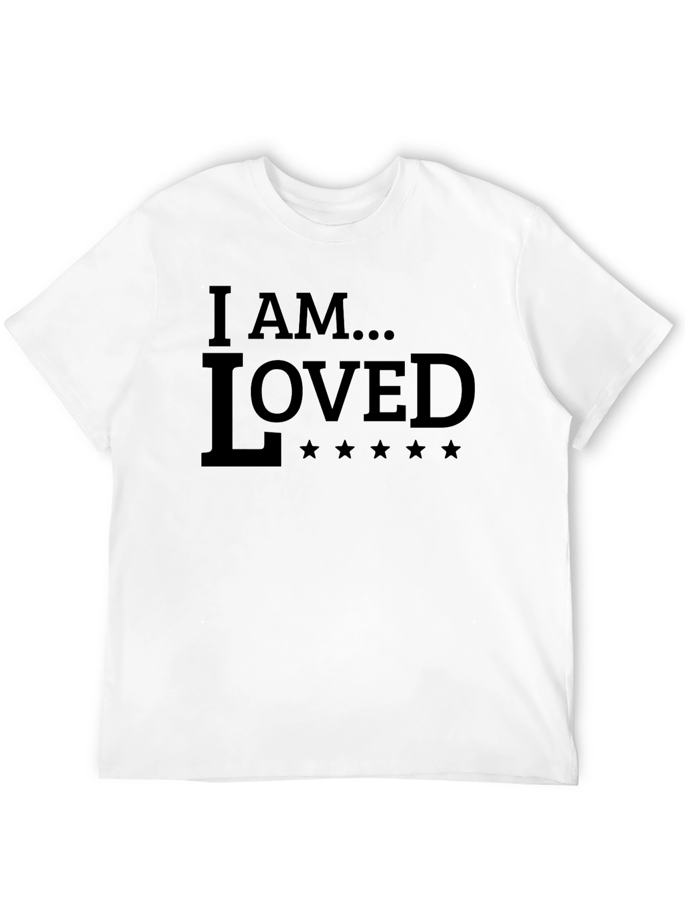 Black I AM... LOVED Graphic Tee - Unisex Black Shirt view 12