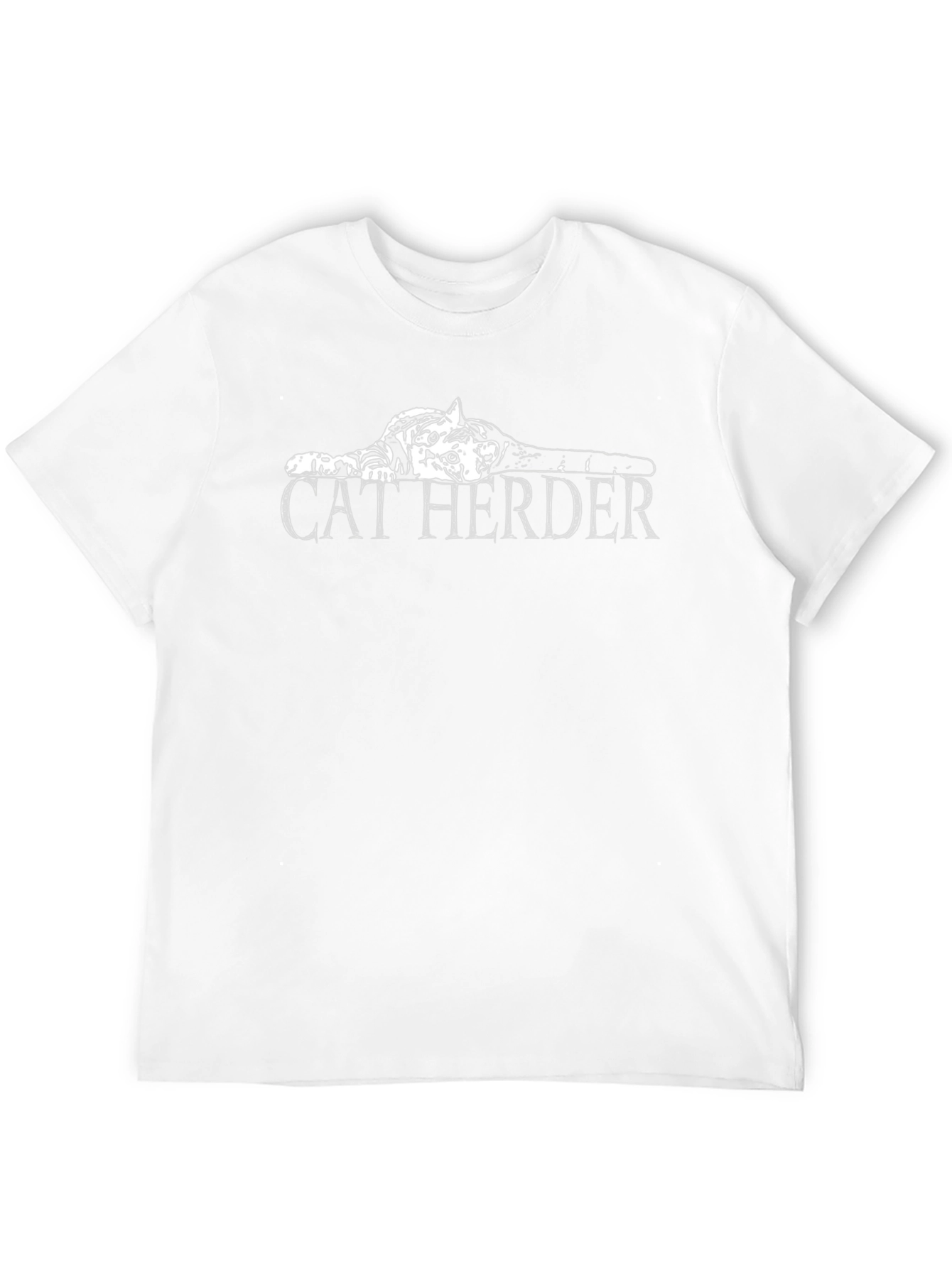 Black Cat Herder Graphic T-Shirt - Sarcastic Humor Tee view 12