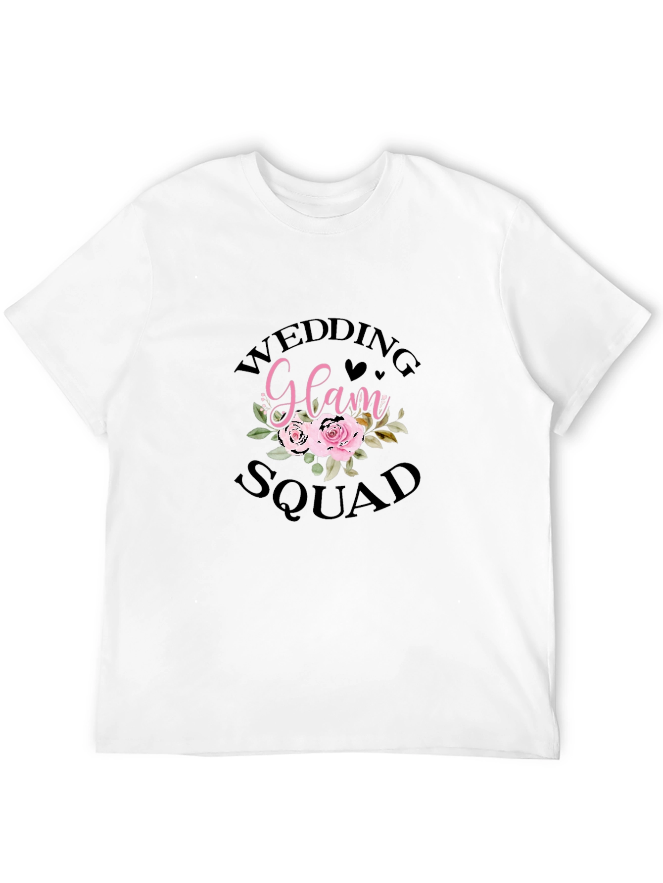 Black Wedding Glam Squad Black Cotton Graphic Tee view 12