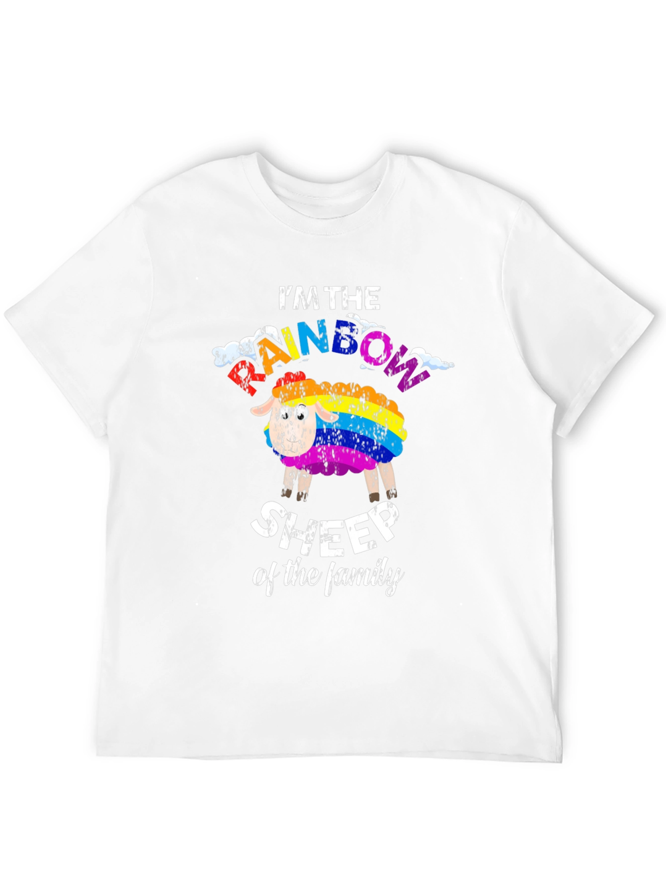 Black Rainbow Sheep T-Shirt: Unique Family Pride Apparel view 12