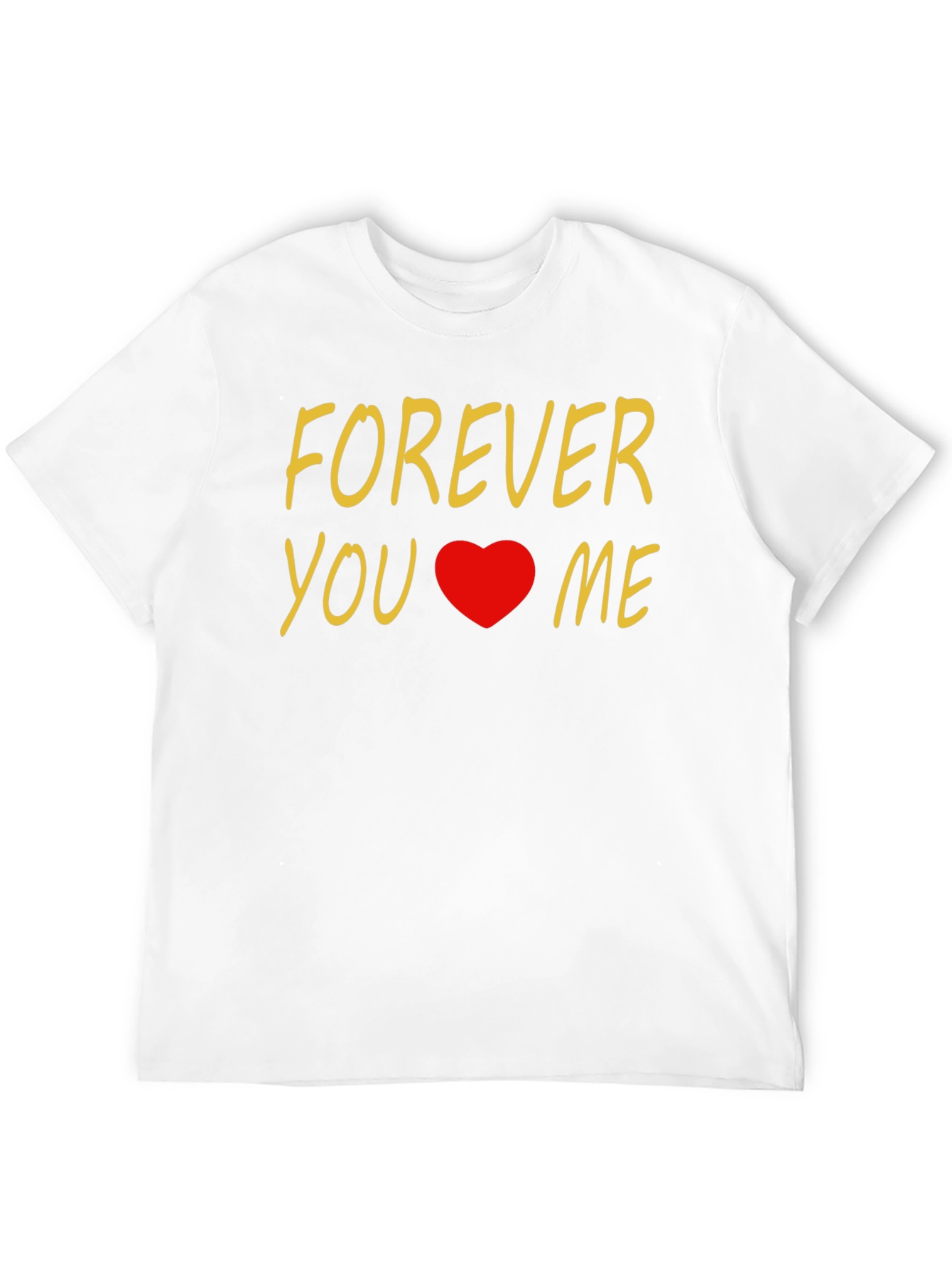 Black Forever You & Me Heart Graphic Black T-Shirt view 12