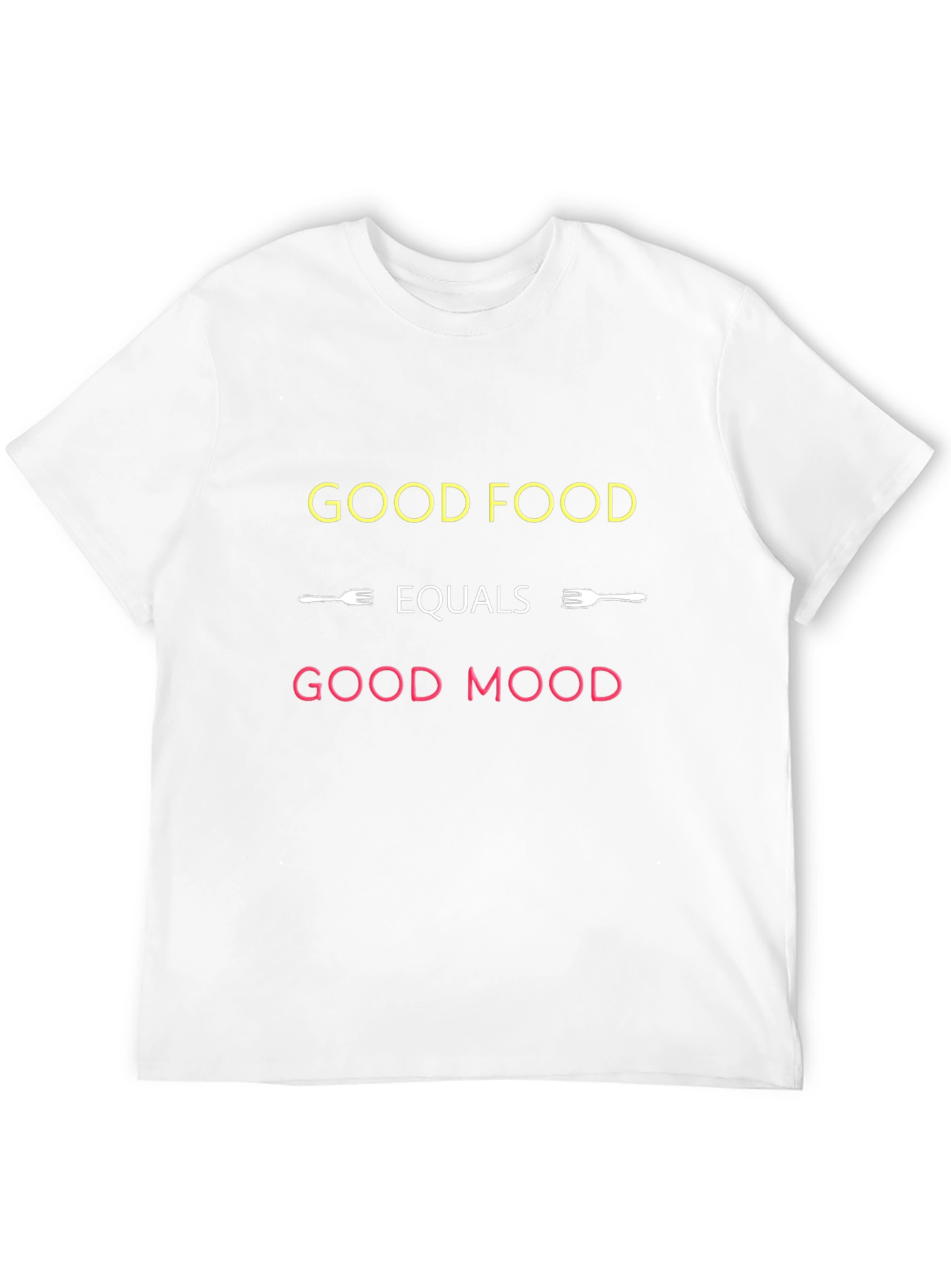 Black Good Food Good Mood T-Shirt -  Black Crew Neck Tee view 12