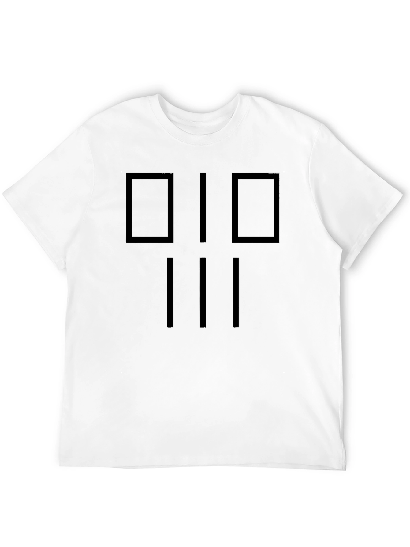 Black Modern Graphic Tee: Black Geometric Design Shirt view 12