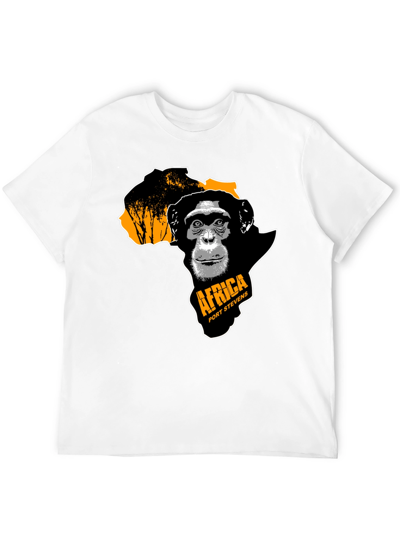 Black Africa Chimpanzee Graphic Black T-Shirt view 12