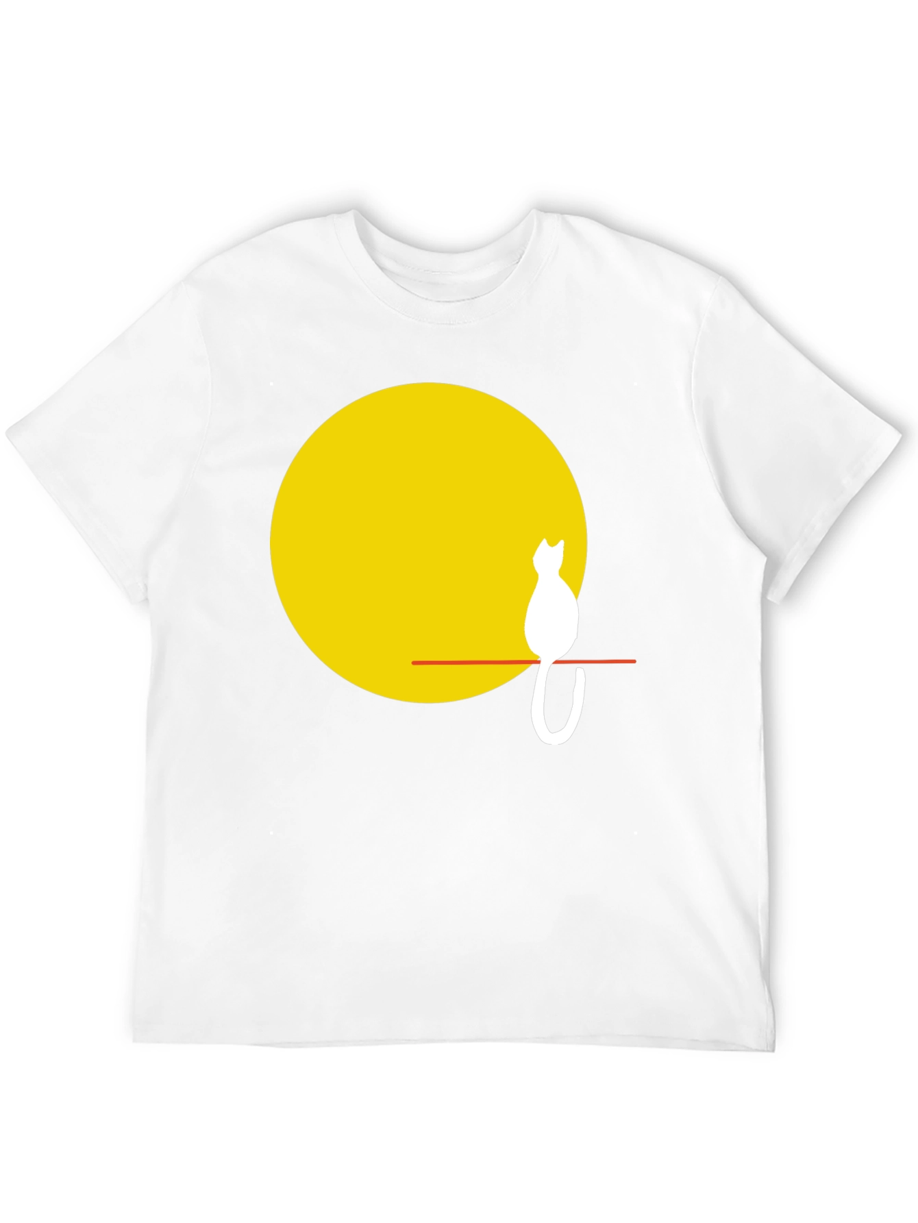 Black Cat Silhouette on Moon T-Shirt view 12