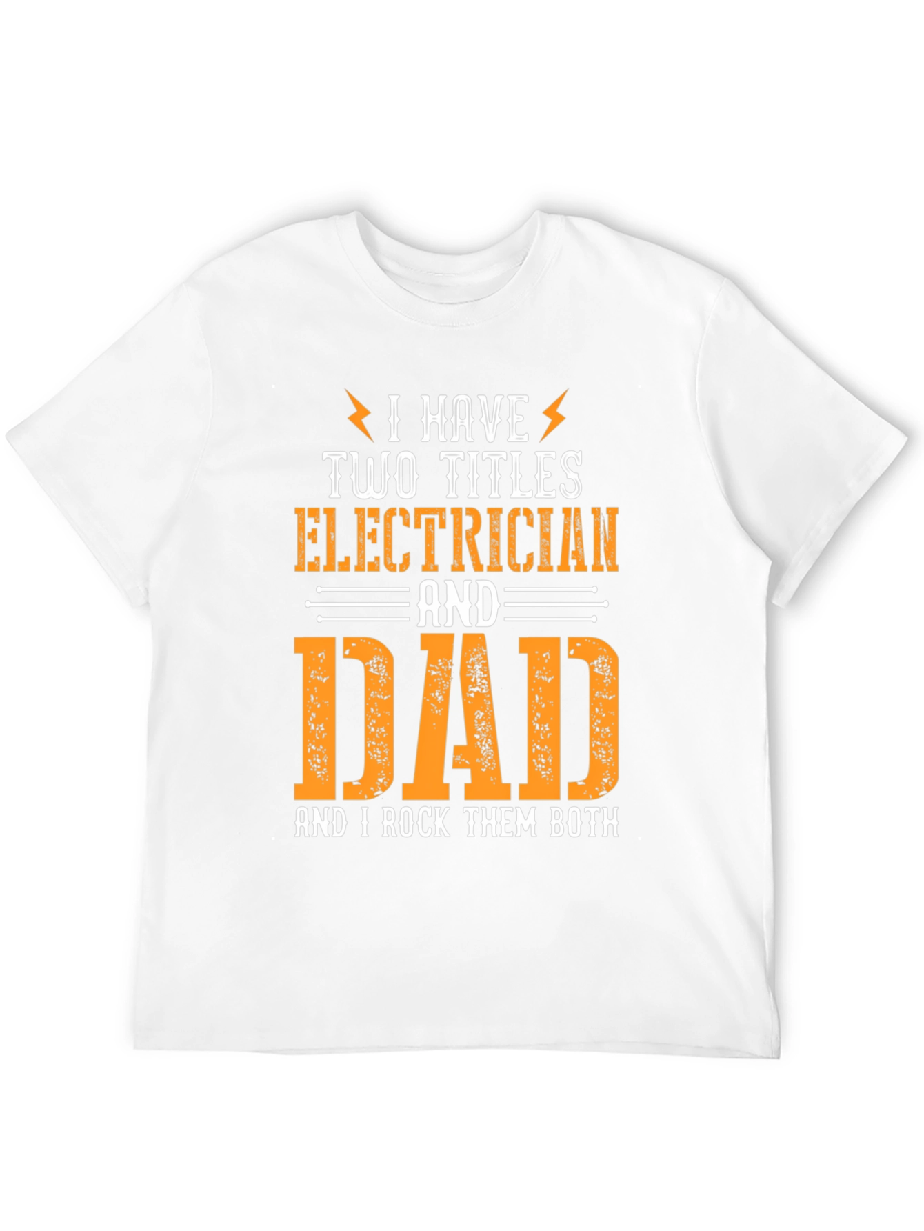 Black Electrician Dad T-Shirt: I Rock Them Both! view 12