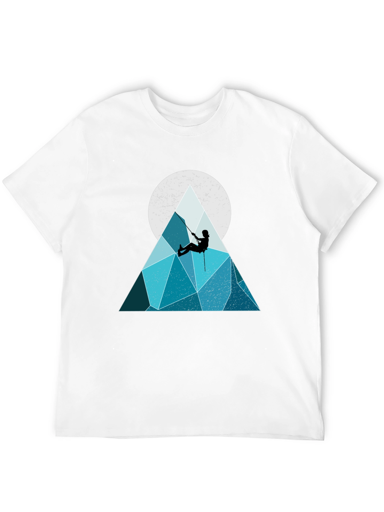 Black Geometric Mountain Climber Graphic Tee view 12