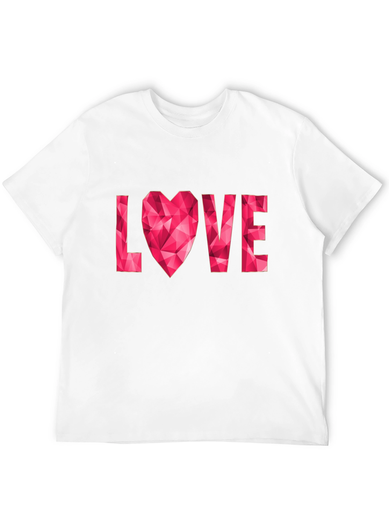 Black Geometric Heart Love Graphic Black T-Shirt view 12
