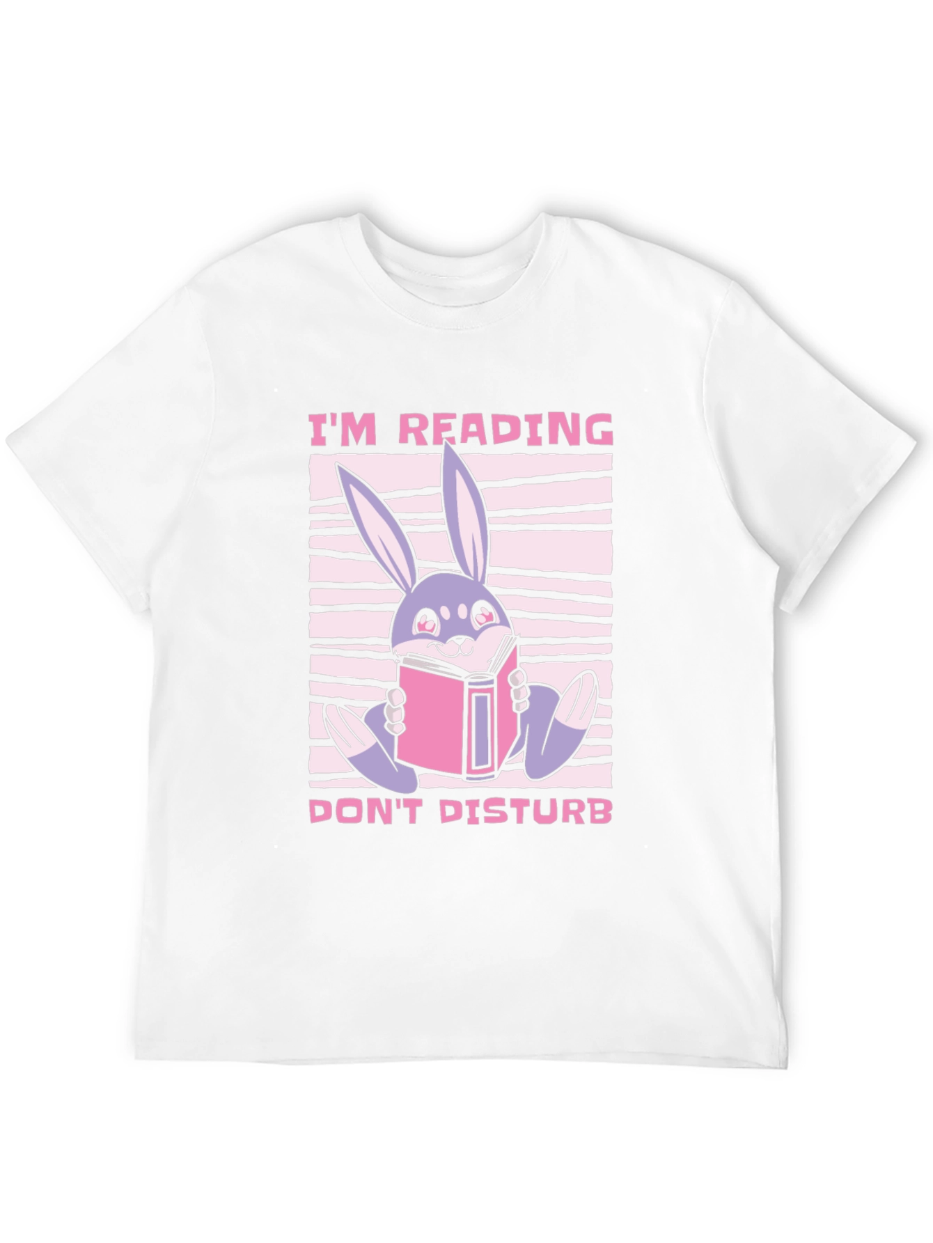 Black Reading Bunny Graphic T-Shirt - Don't Disturb view 12