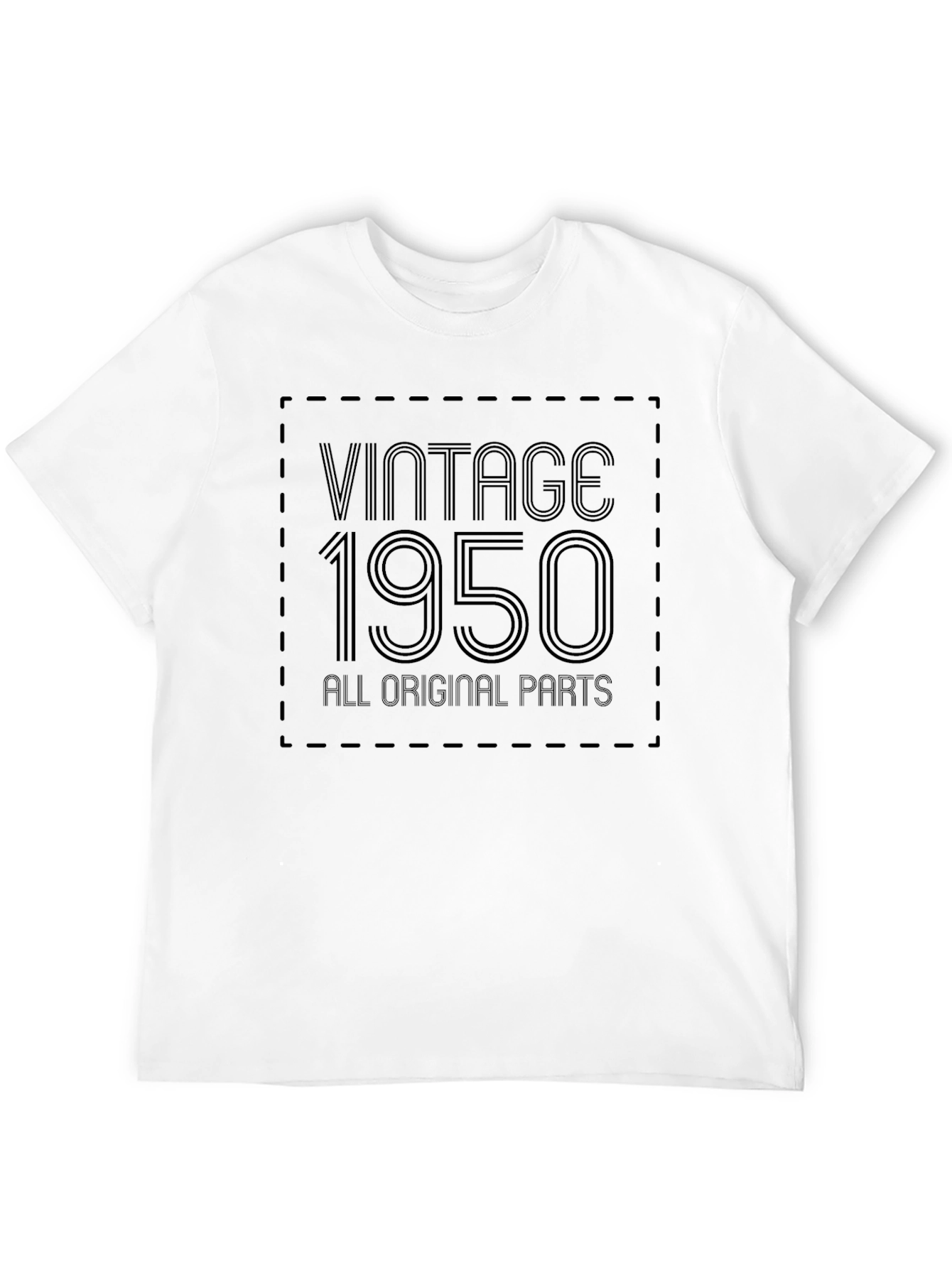 Black Vintage 1950 All Original Parts Graphic Tee view 12