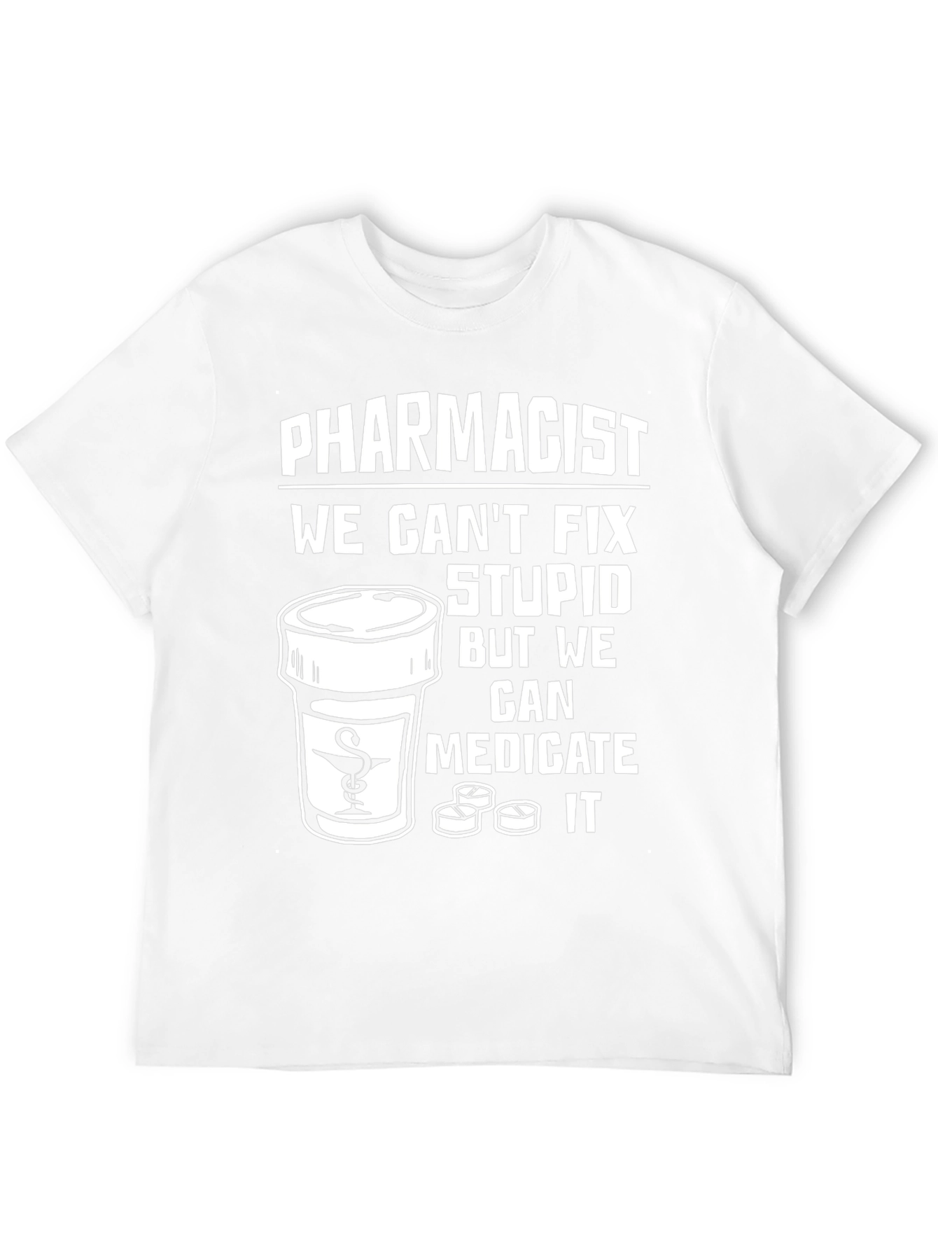 Black Pharmacist Humor T-Shirt: Medicate Stupid! view 12