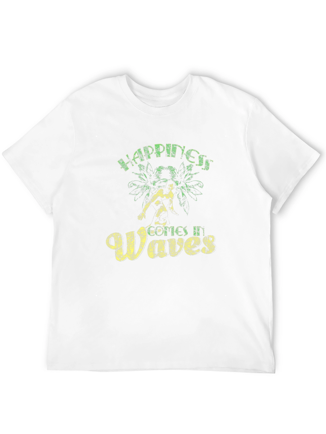 Black Happiness Comes In Waves Black Graphic Tee view 12
