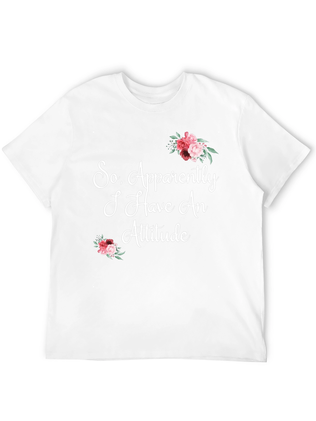 Black Funny Floral Attitude Graphic T-Shirt view 12