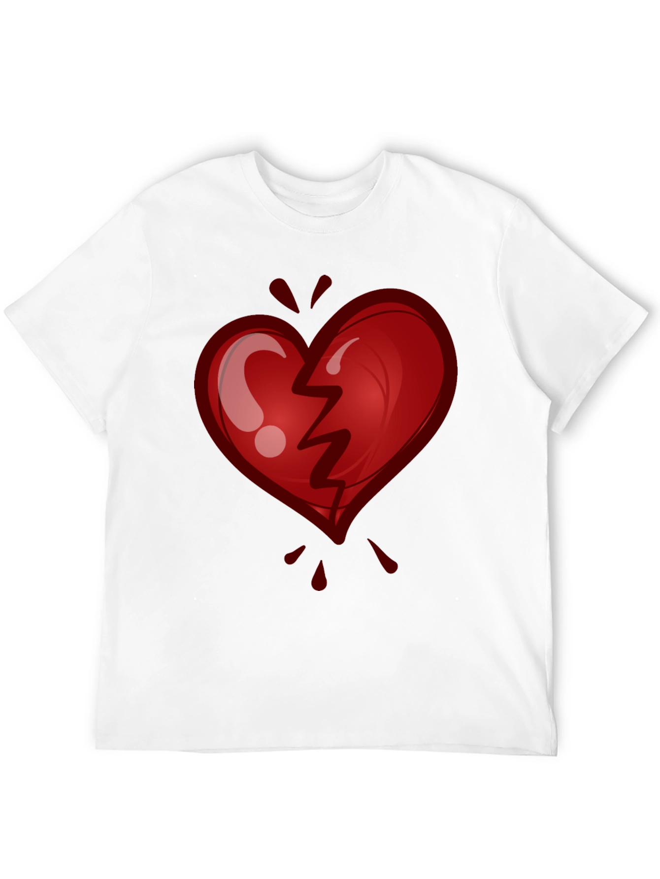 Black Broken Heart Graphic Tee - Stylish & Trendy view 12