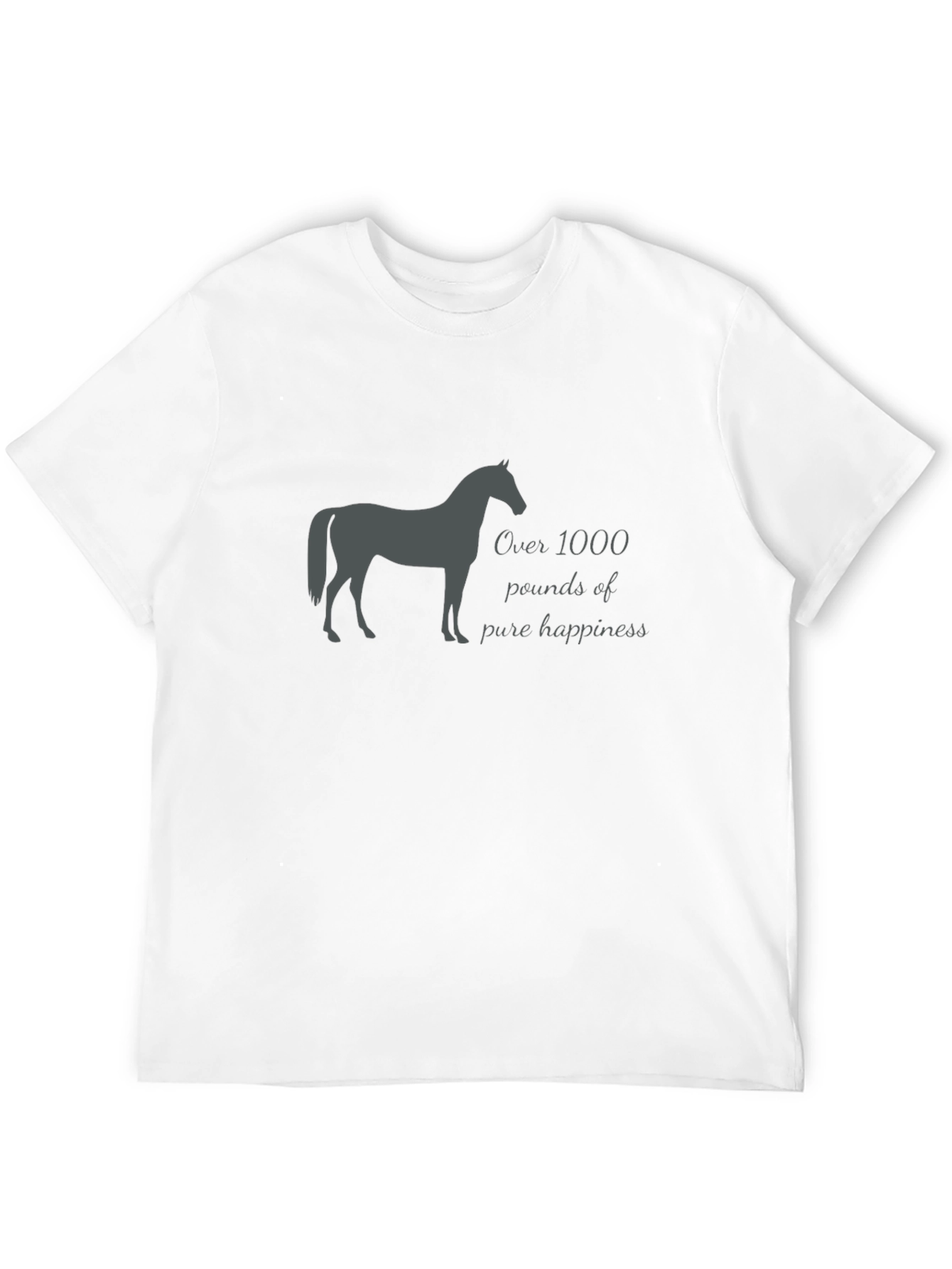 Black Horse Lover T-Shirt: Over 1000 Pounds of Happiness view 12