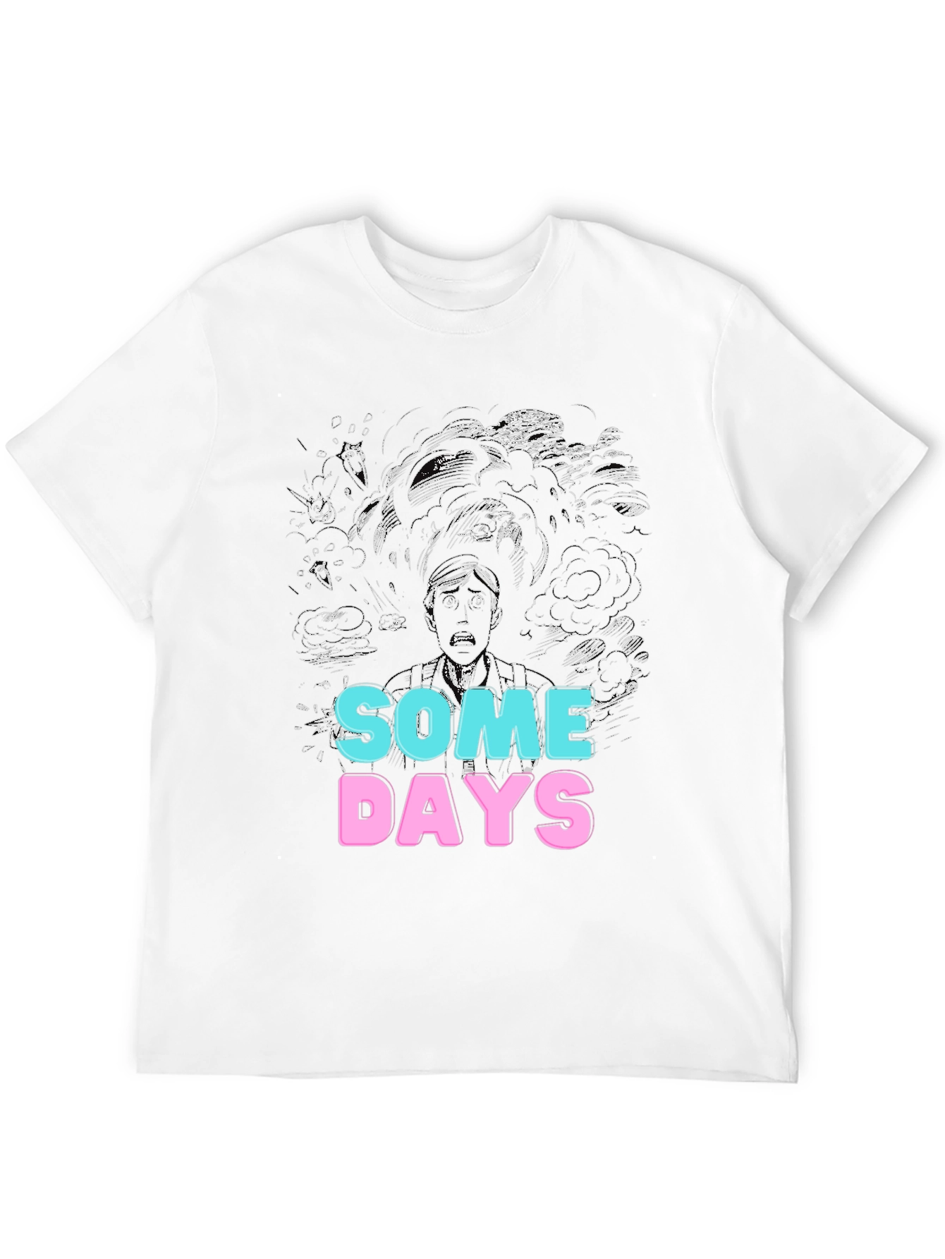 Black Some Days Graphic Tee - Unique Design view 12