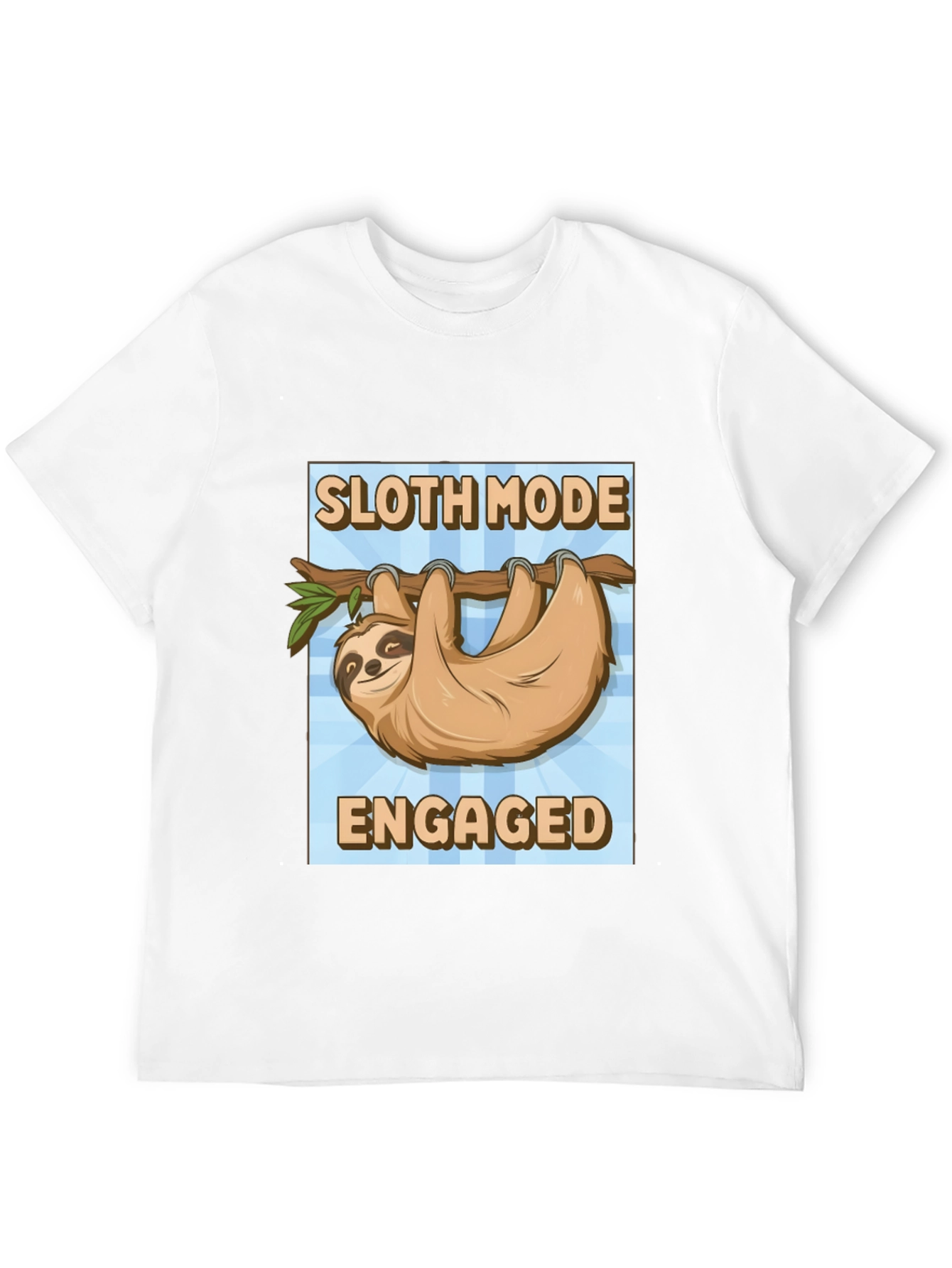 Black Sloth Mode Engaged Black T-Shirt view 12