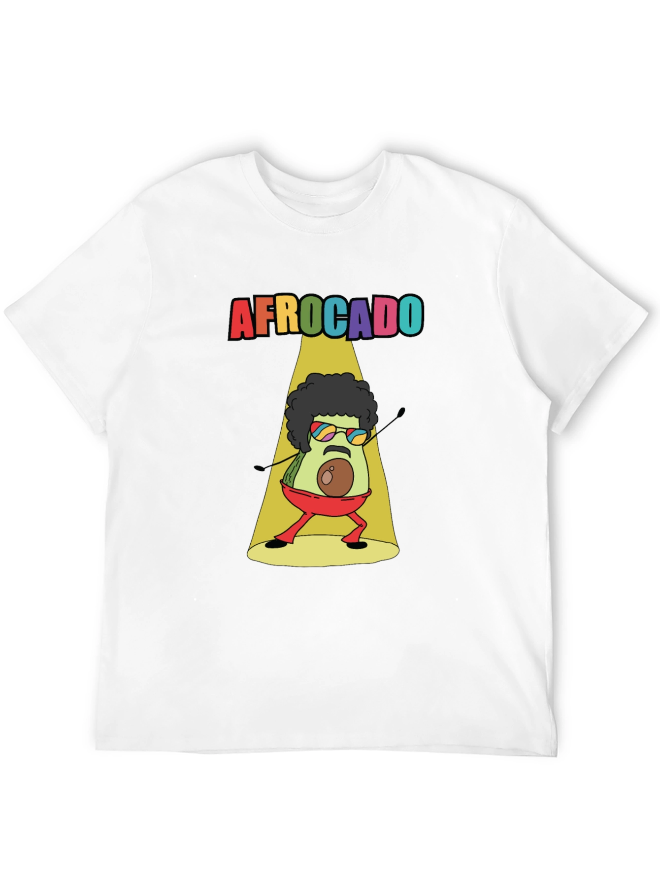 Black Afrocado T-Shirt - Avocado with Afro view 12