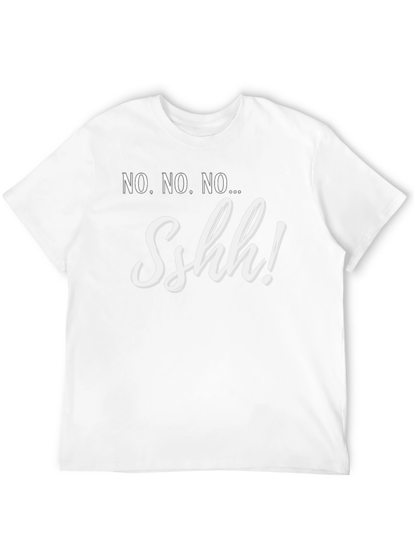 Black Sshh! Graphic T-Shirt - Trendy Statement Tee view 12
