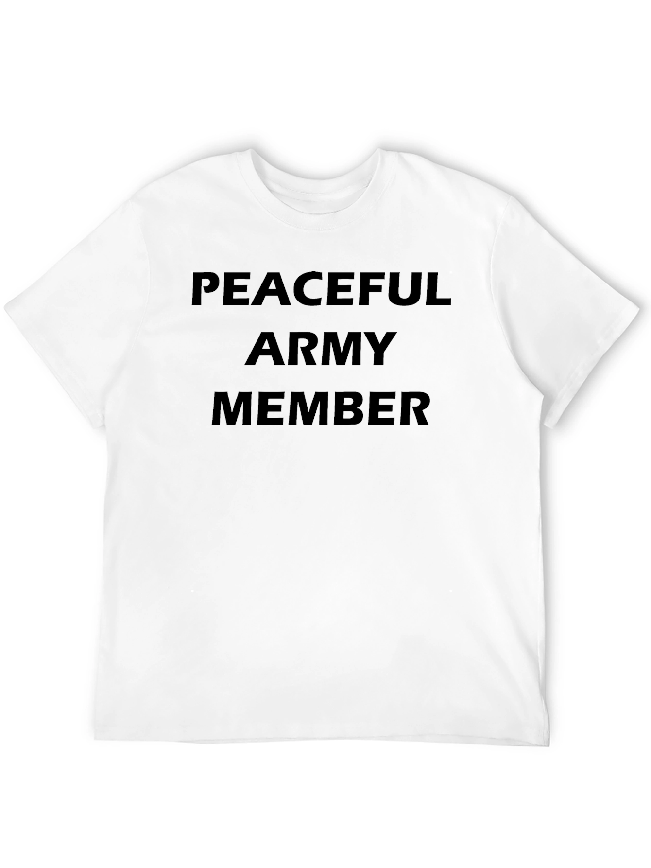 Black Peaceful Army Member Black T-Shirt view 12