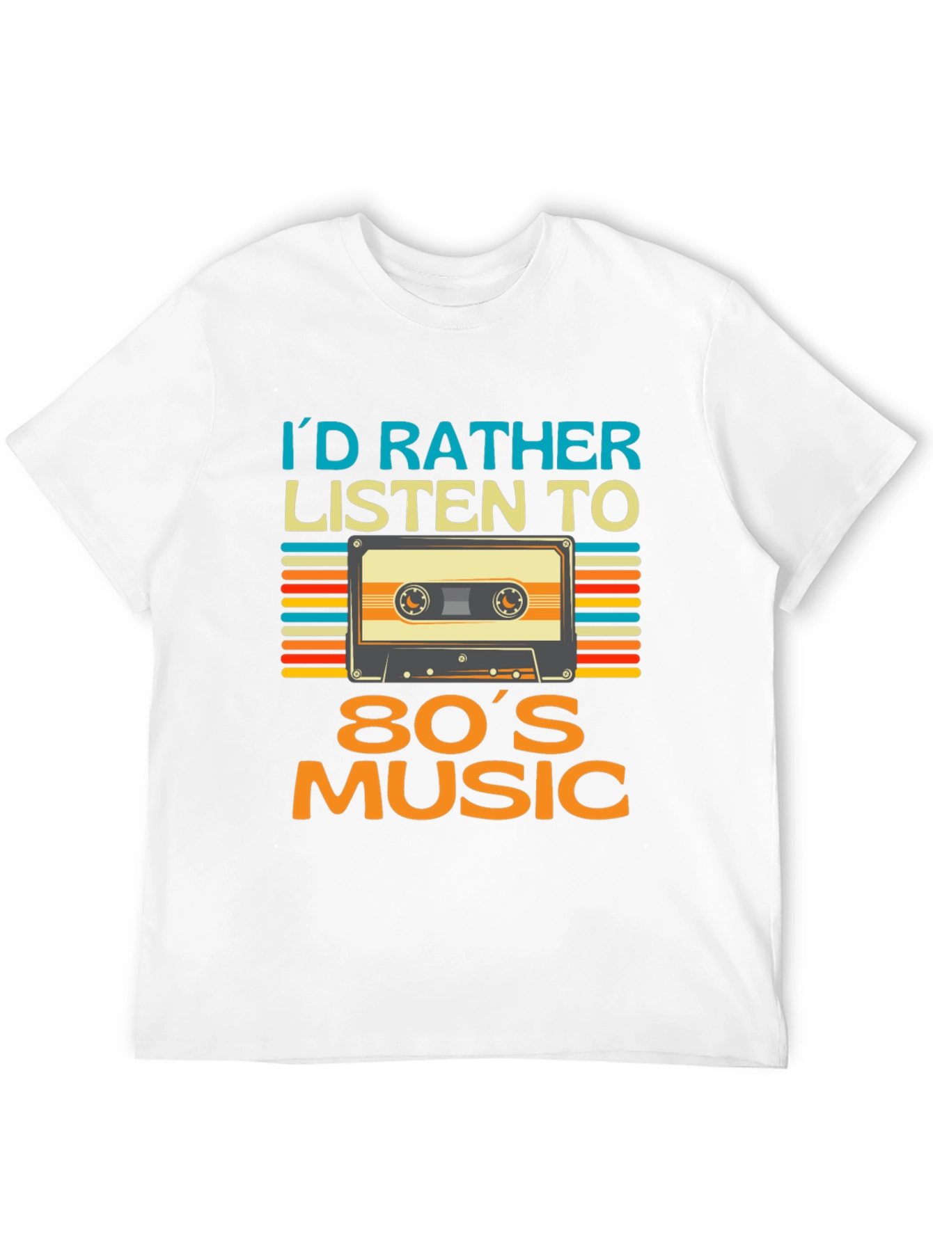 Black Retro 80s Music T-Shirt view 12