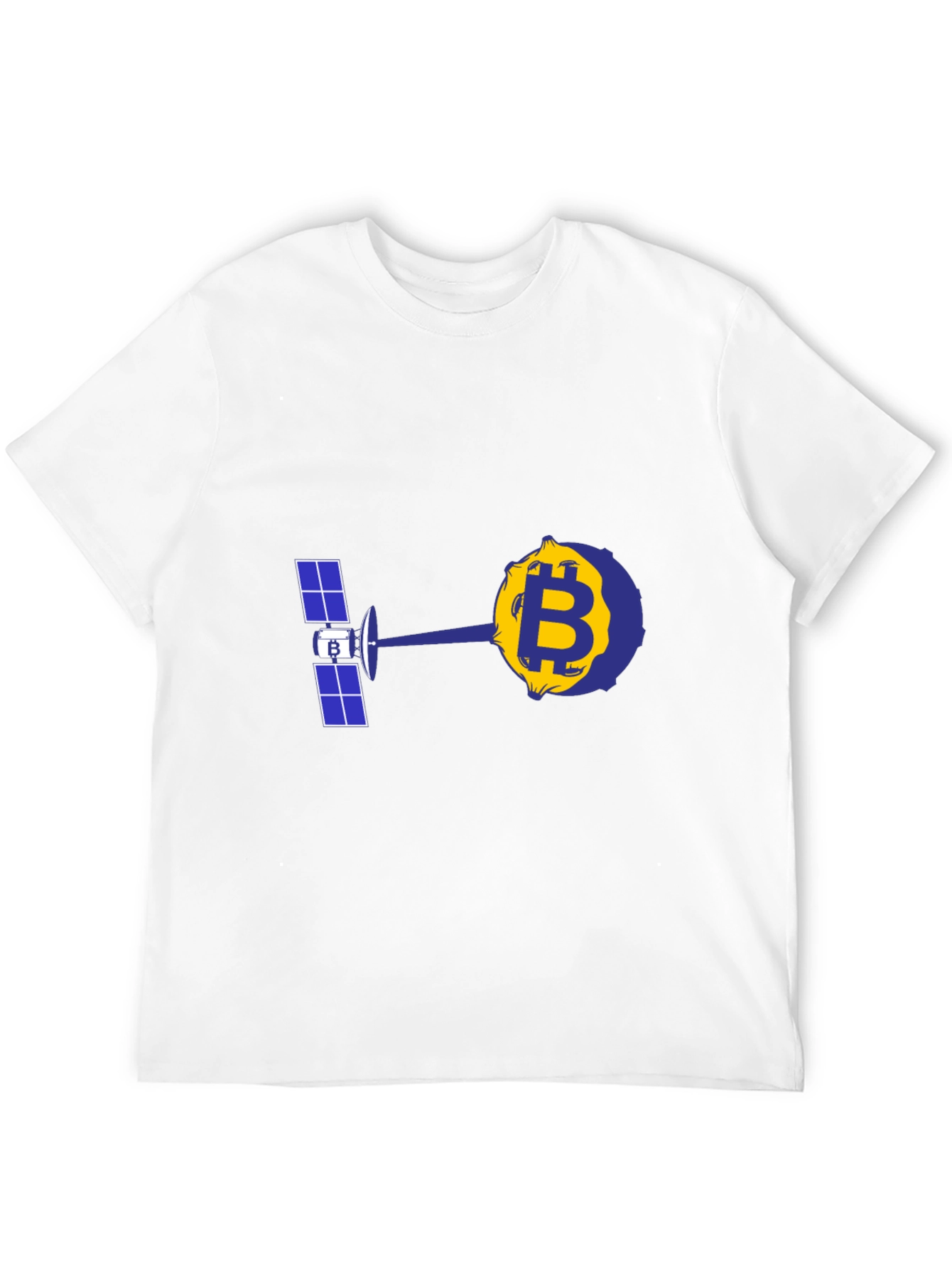 Black Bitcoin Satellite T-Shirt - Crypto Design view 12