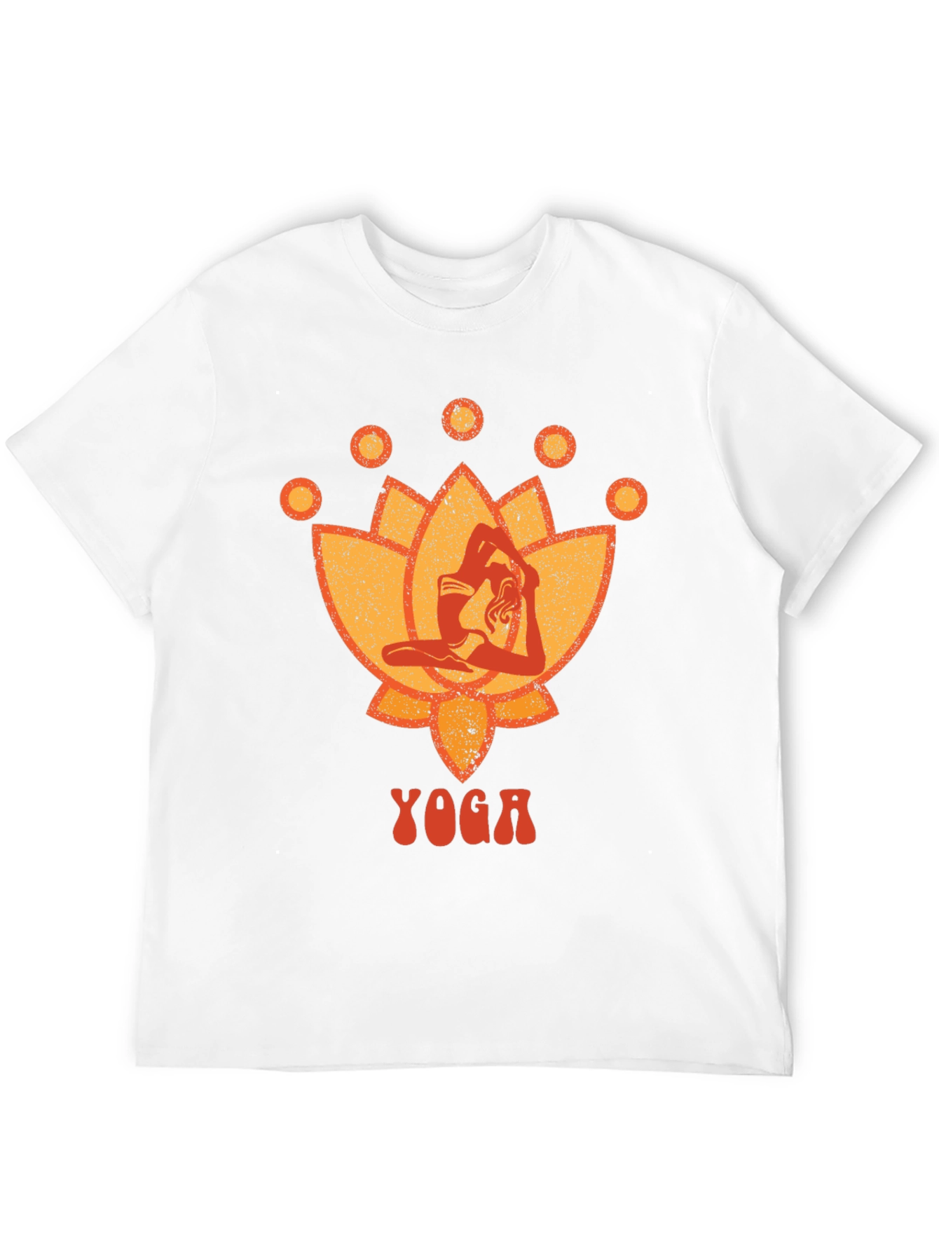 Black Yoga Lotus Graphic Tee - Black Cotton T-Shirt view 12