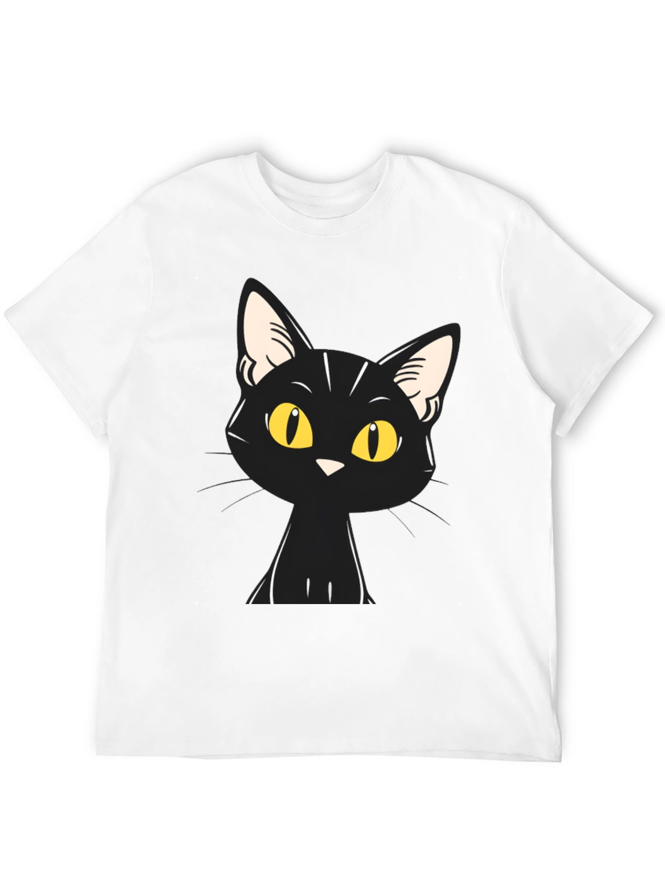 Black Black Cat Graphic Tee - Unisex Cotton T-Shirt view 12