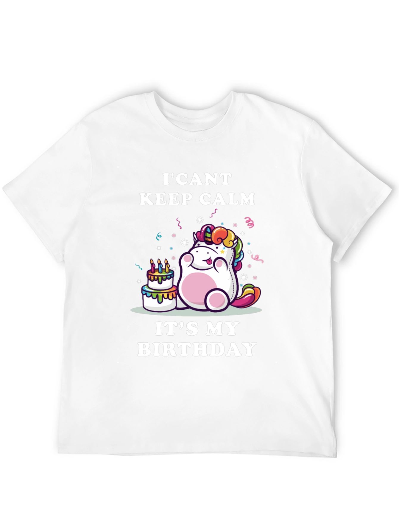 Black I Can't Keep Calm It's My Birthday Unicorn T-Shirt view 12