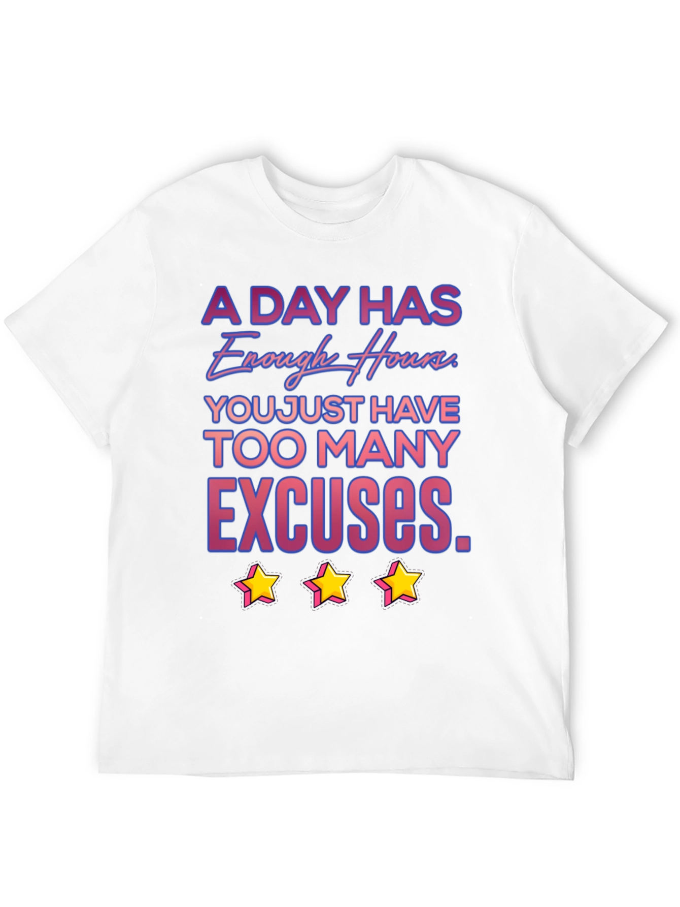 Black Motivational T-Shirt: A Day Has Enough Hours view 12