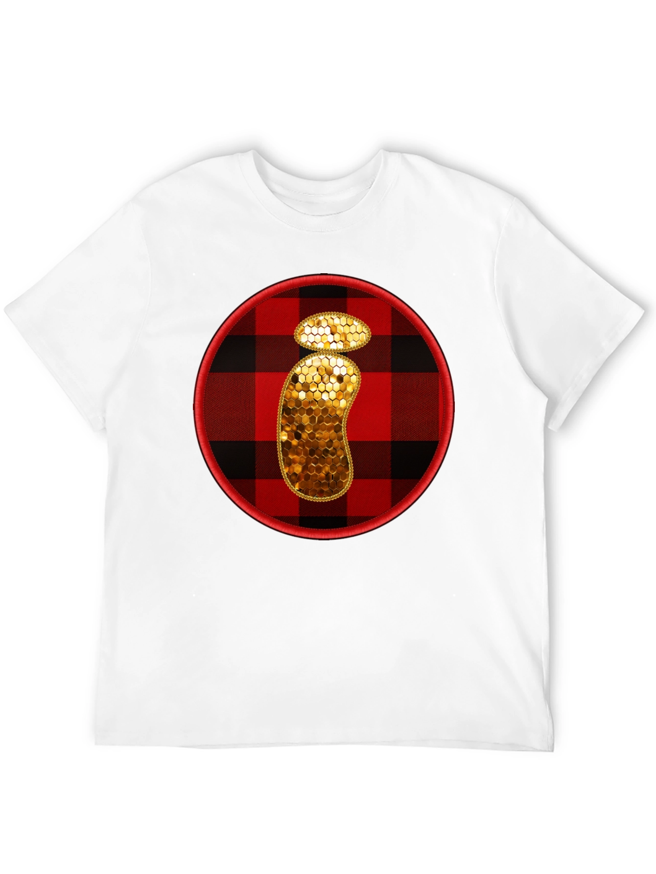 Black Plaid Letter 'i' Graphic Tee view 12