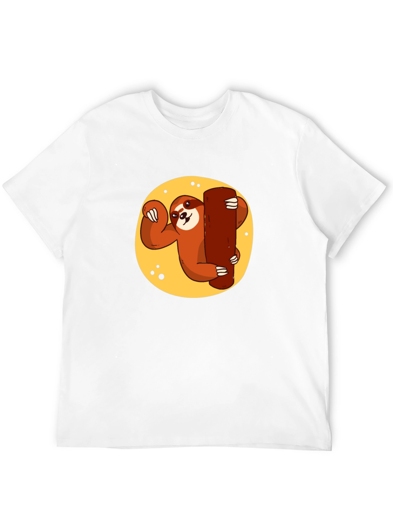 Black Sloth Hugging Tree T-Shirt - Relaxed Style view 12