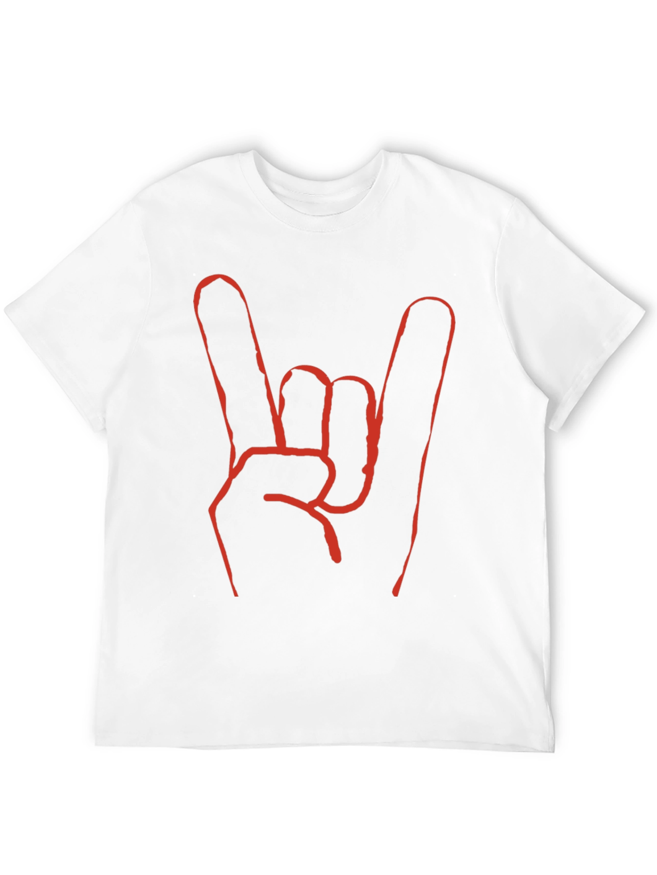Black Rock On! Black T-Shirt with Bold Hand Sign Design view 12