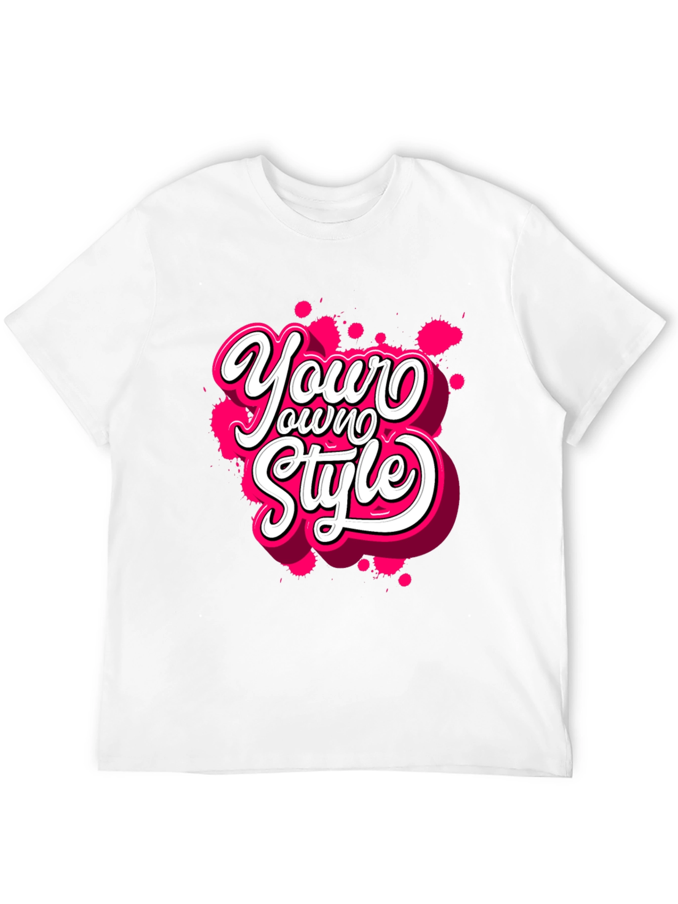 Black Your Own Style Graphic Tee - Black Cotton T-Shirt view 12