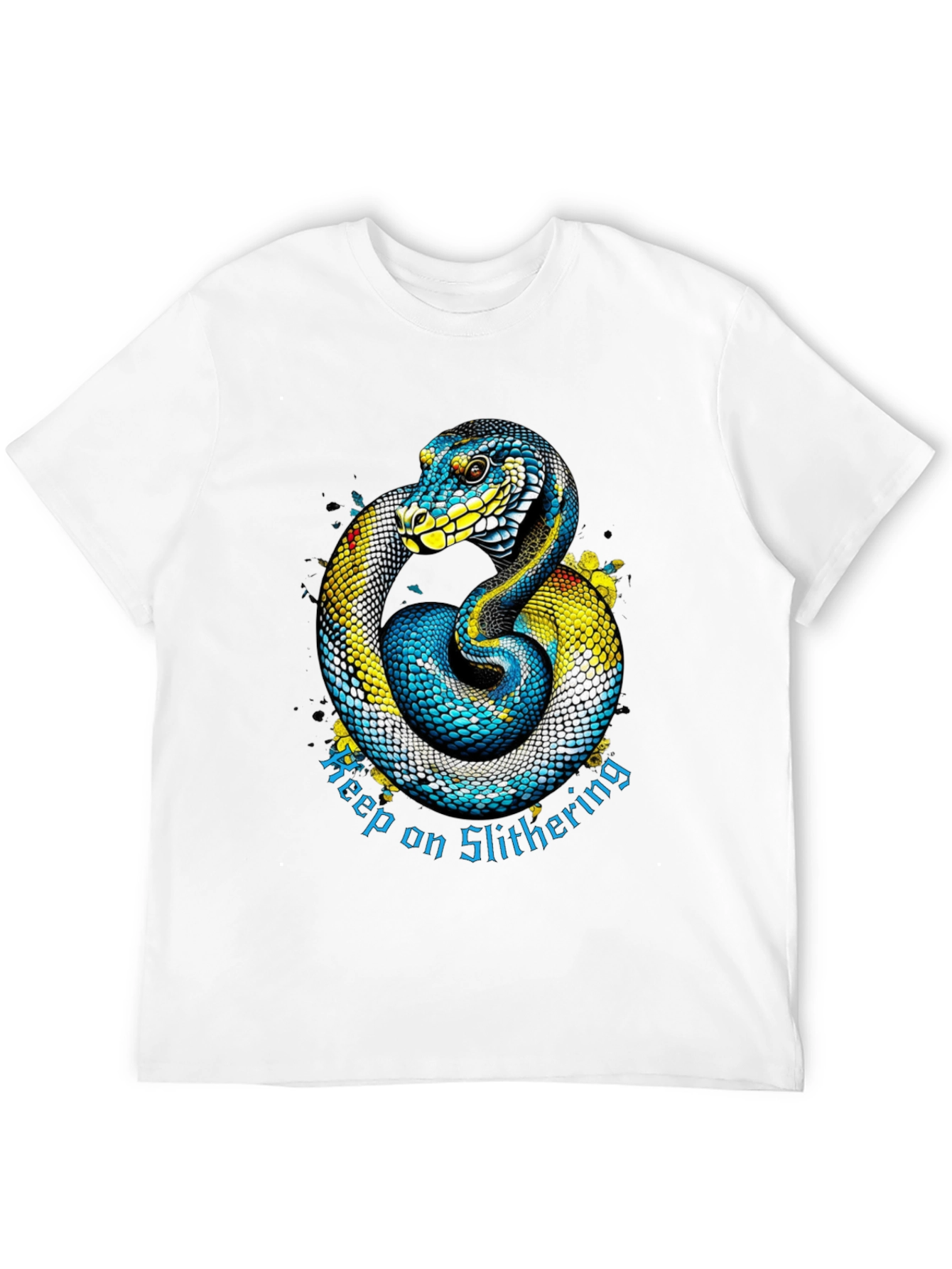 Black Keep on Slithering Snake Graphic Tee view 12