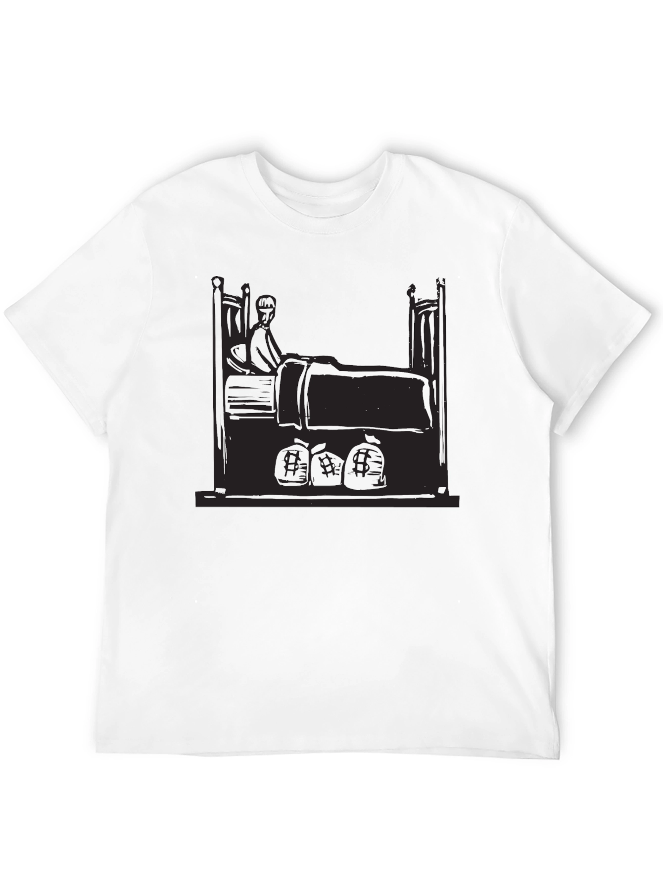 Black Black Graphic Tee - Sick Patient in Bed view 12