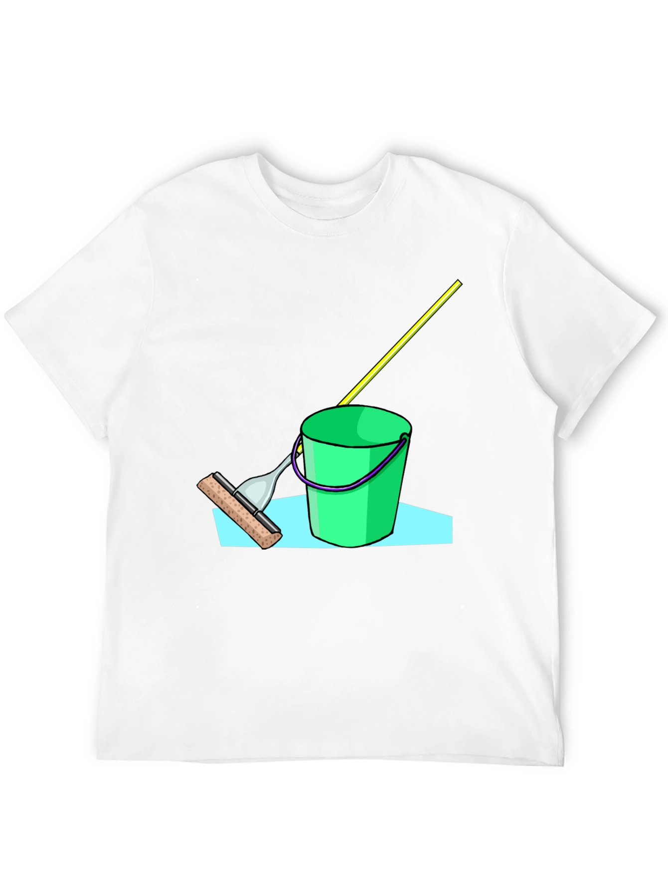 Black Mop Bucket Graphic T-Shirt view 12